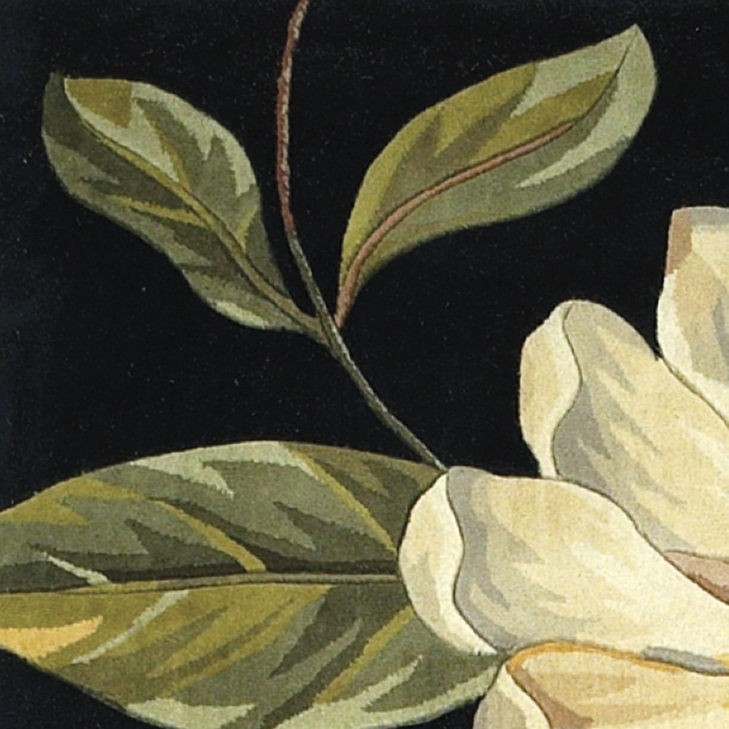 3' x 5' Wool Black Area Rug