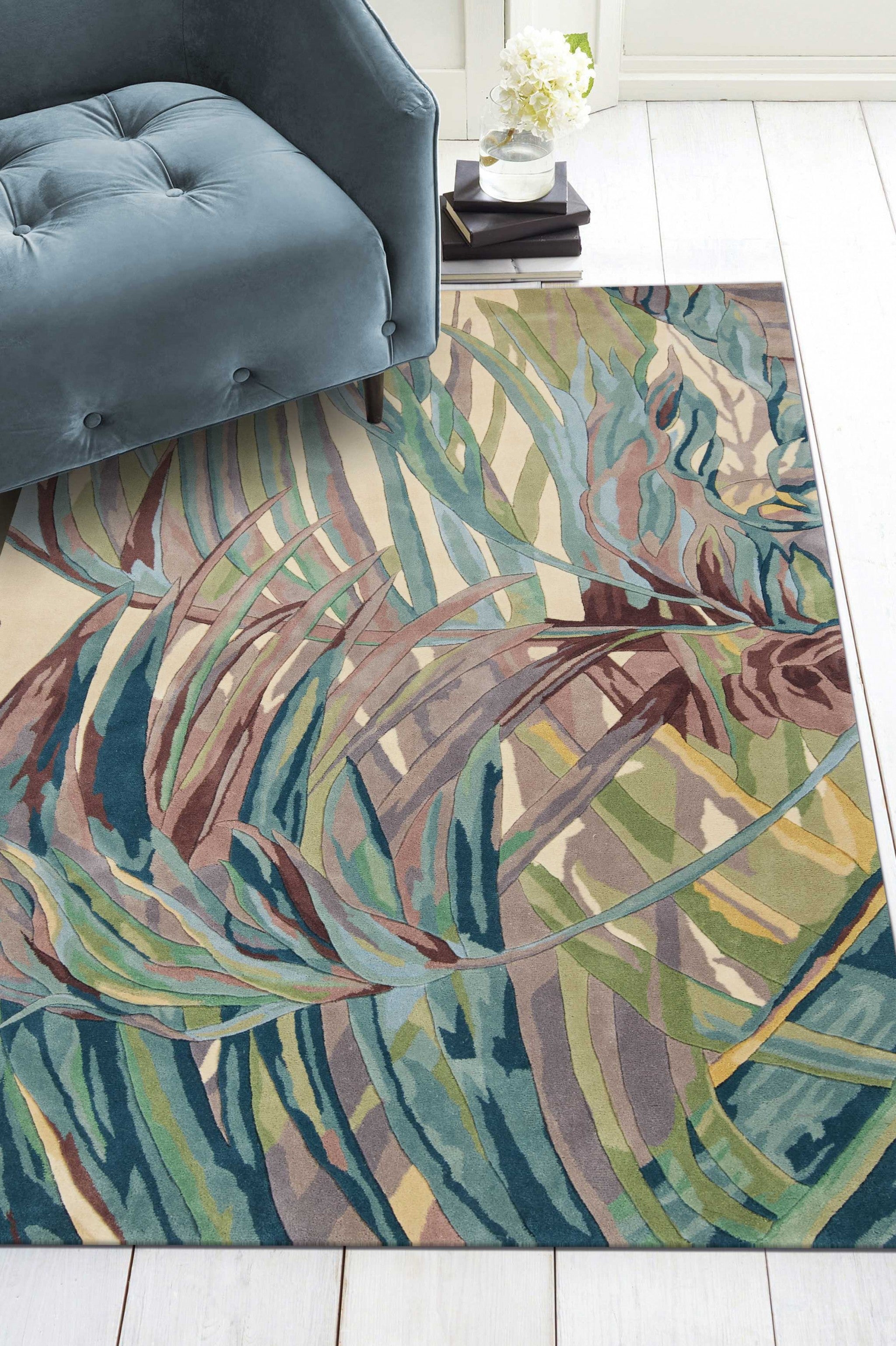 3' x 5' Wool Ivory or Lilac Area Rug