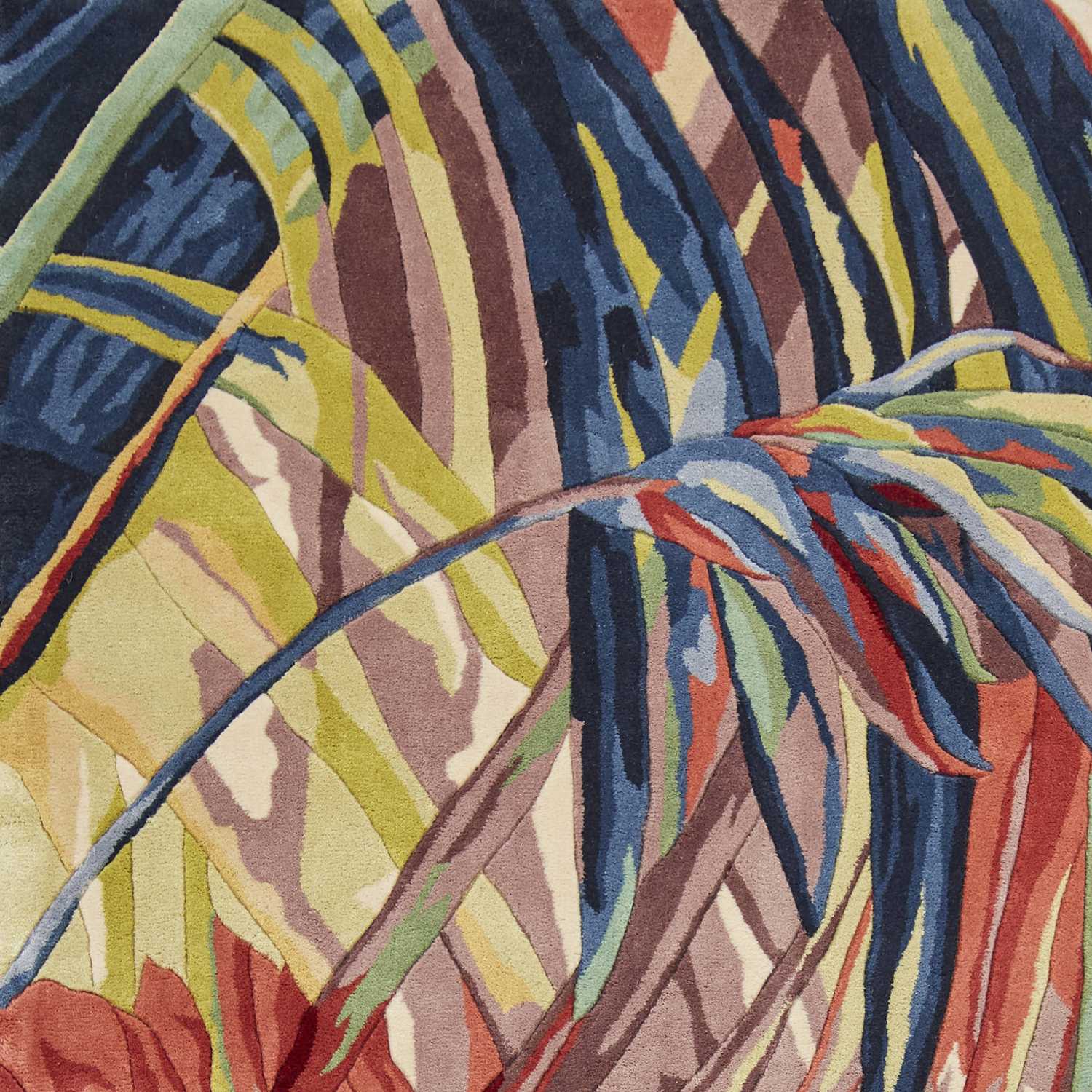 3' x 5' Wool Ivory or Blue Area Rug