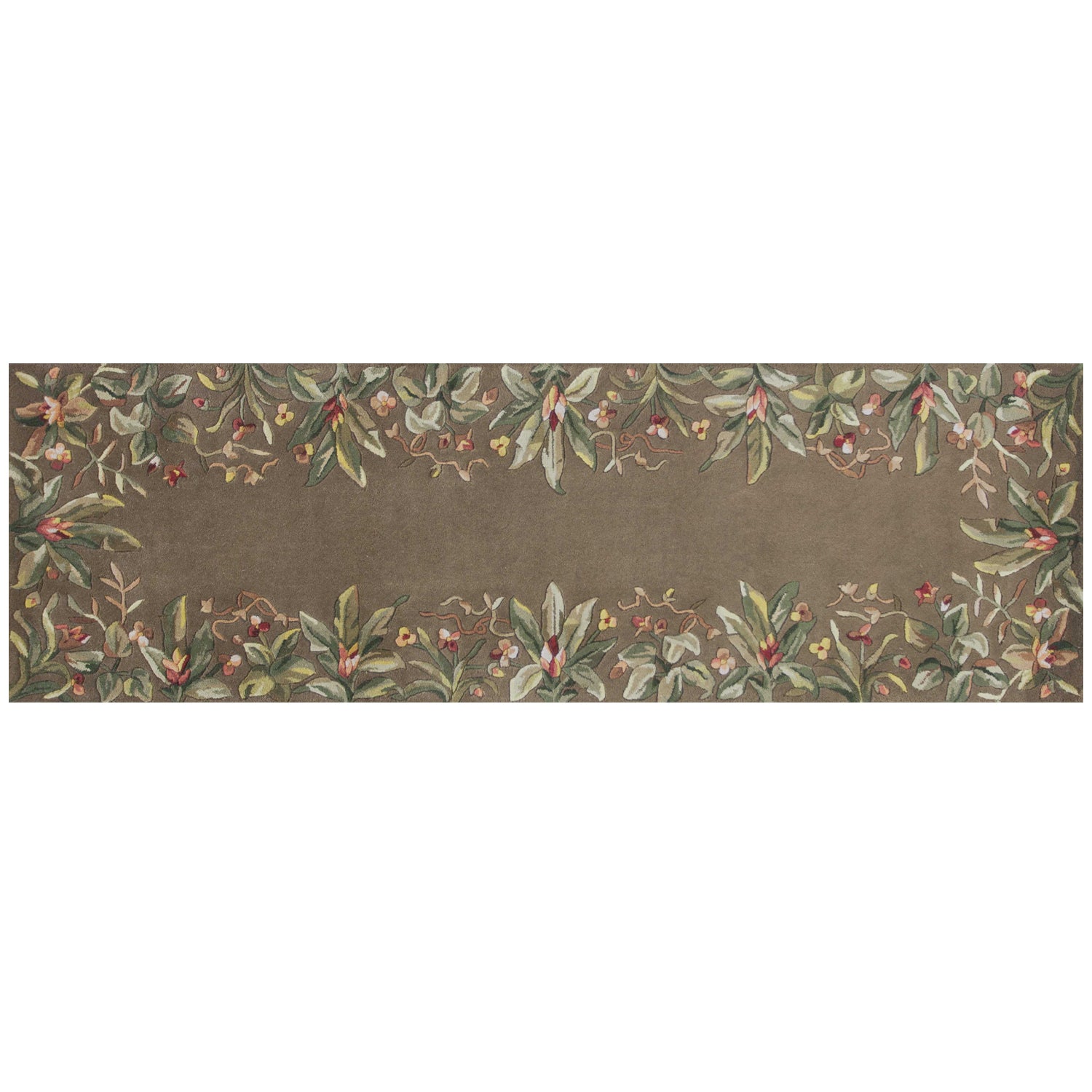 2' x 8'  Runner Wool Taupe Area Rug