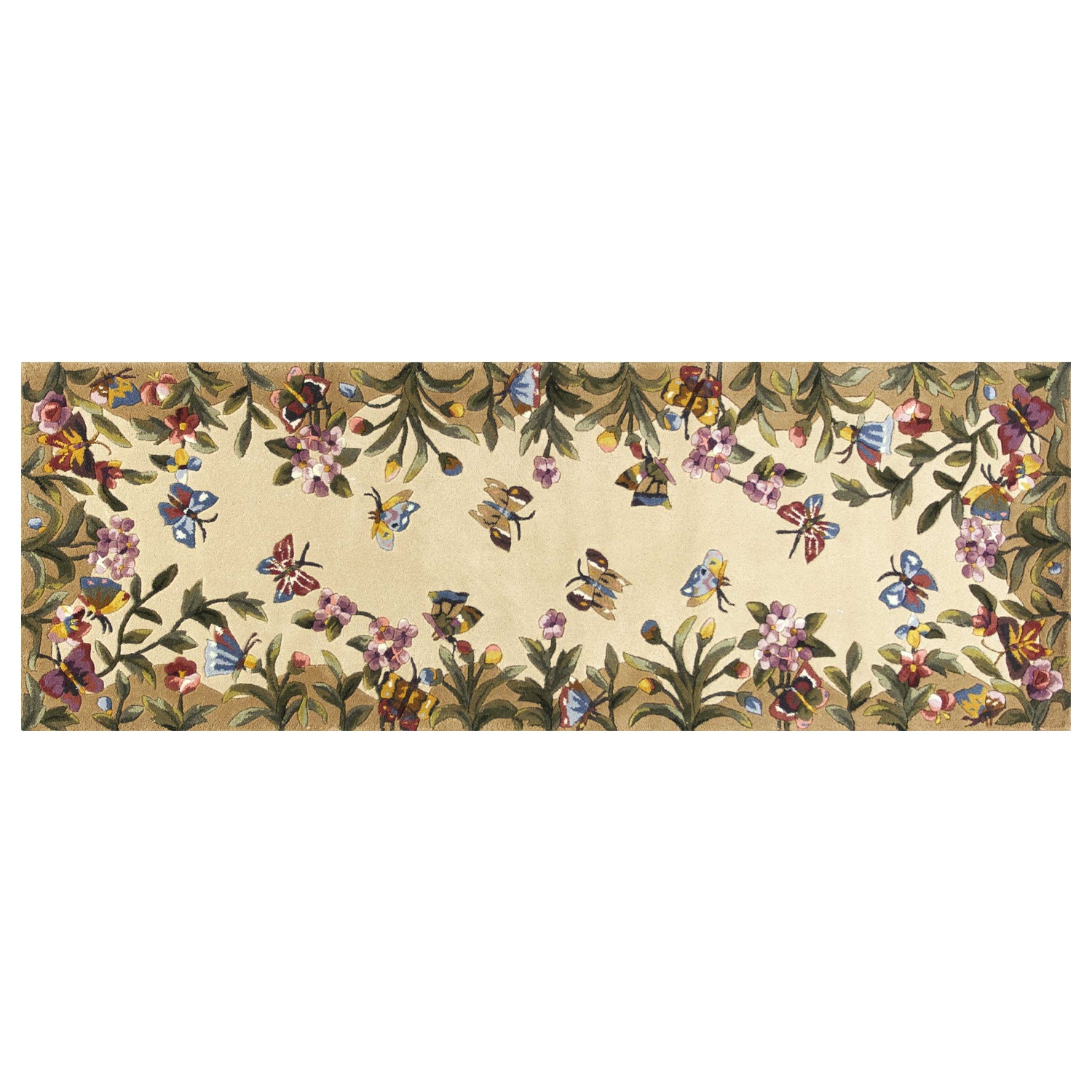 2' x 8'  Runner Wool Antique Beige Area Rug