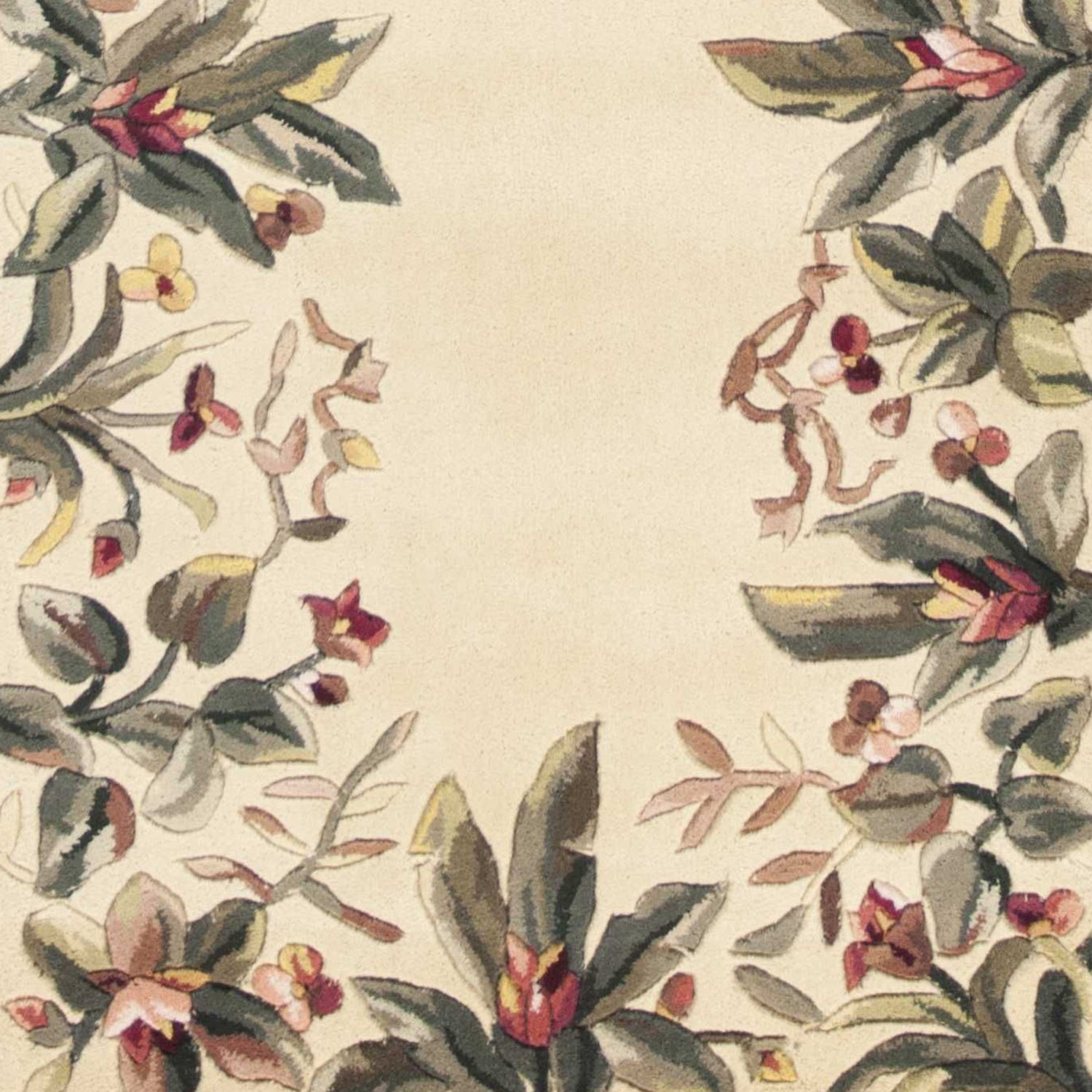 2' x 8'  Runner Wool Ivory  Area Rug