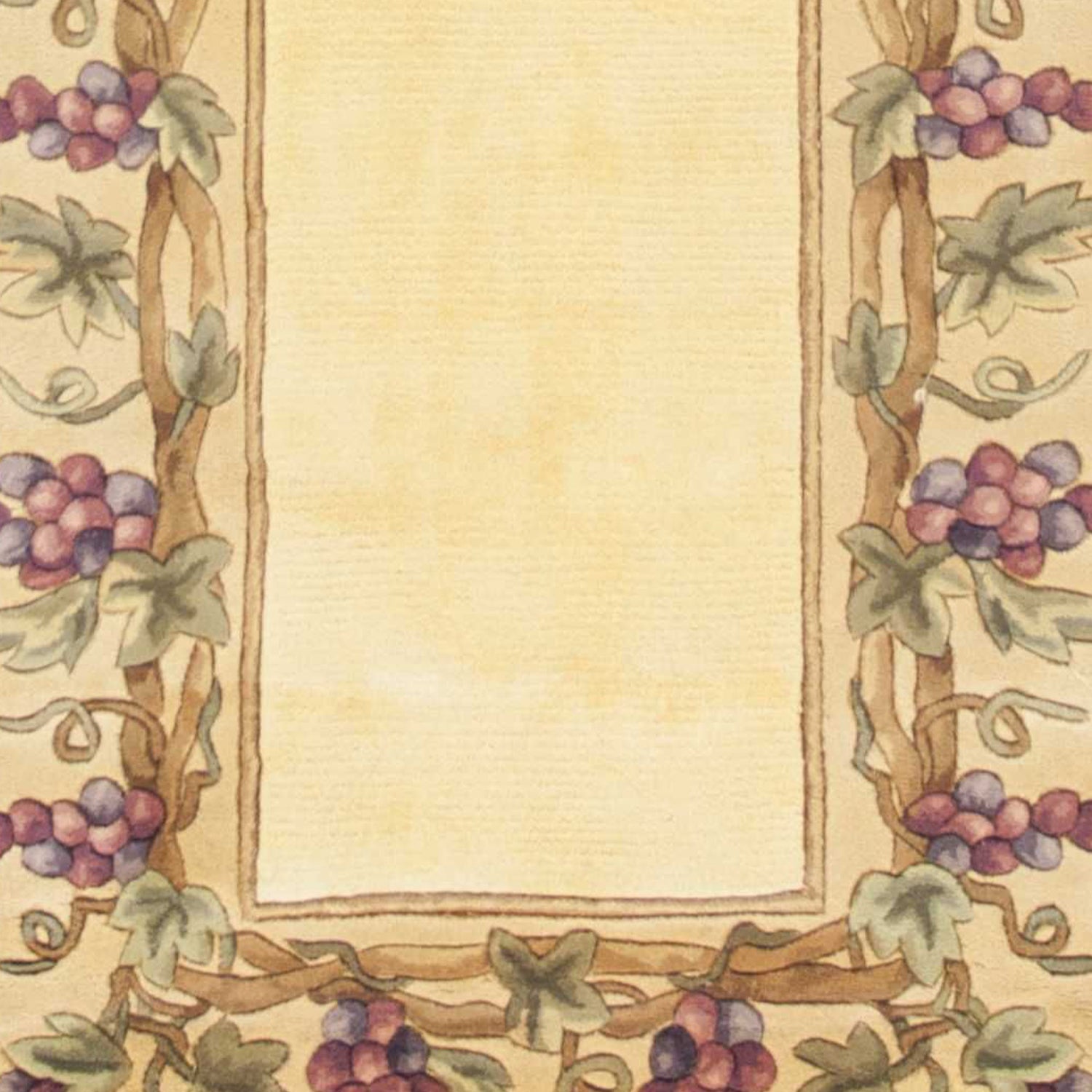 2' x 8'  Runner Wool Ivory  Area Rug