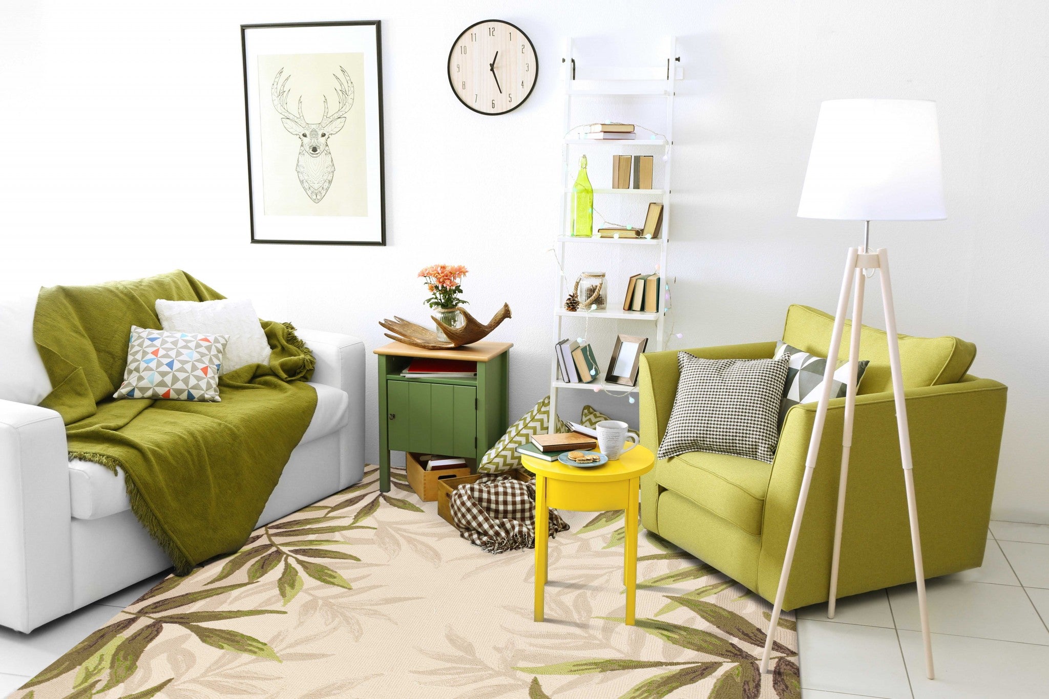 5' x 7' 6" UV treated Polypropylene Sand Area Rug