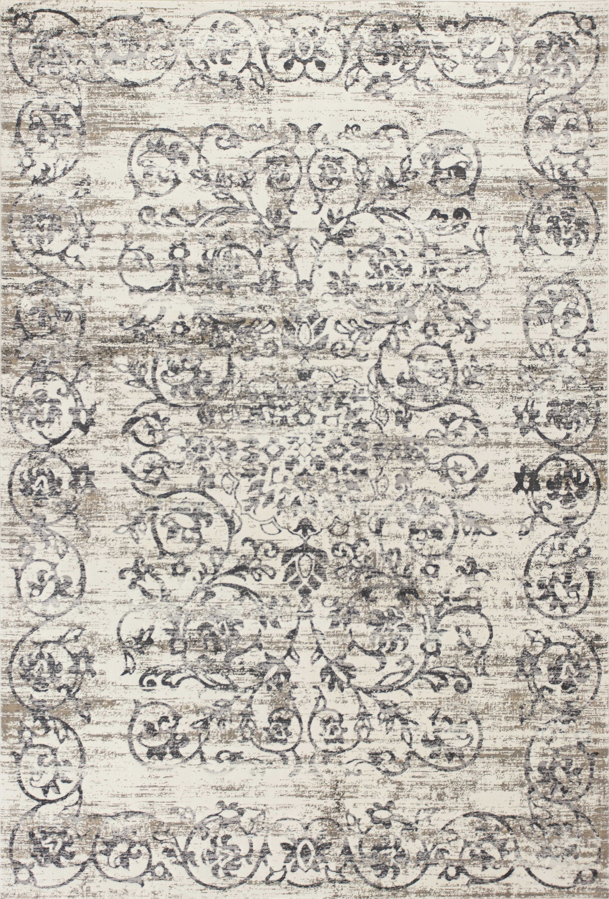 5' x 7'  Polypropylene Ivory or Grey Area Rug