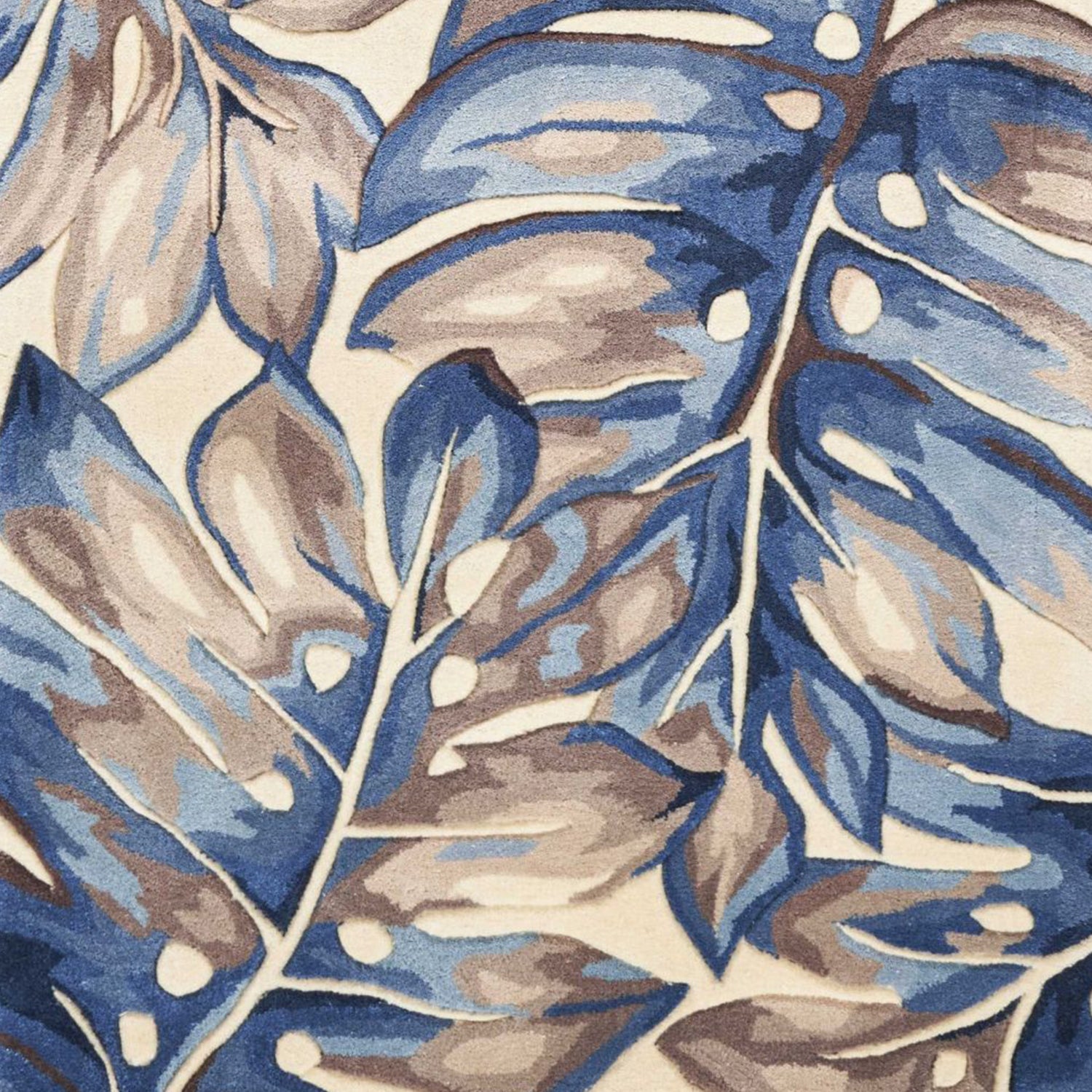 2' x 8'  Runner Wool Blue Area Rug