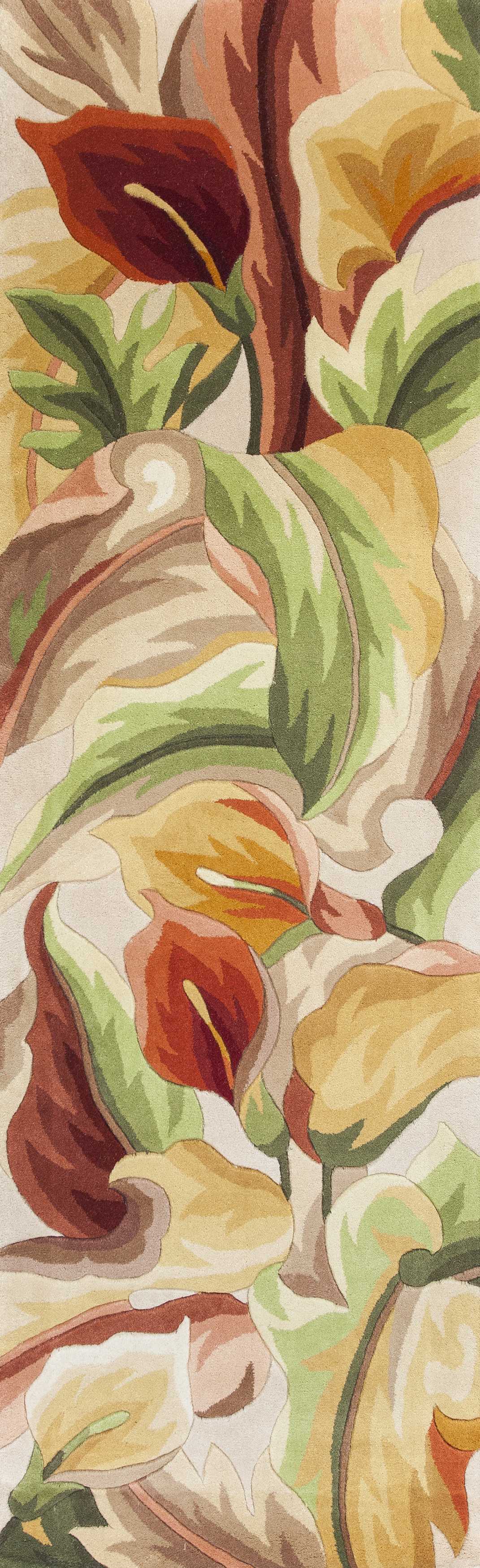 2' x 8'  Runner Wool Ivory  Area Rug