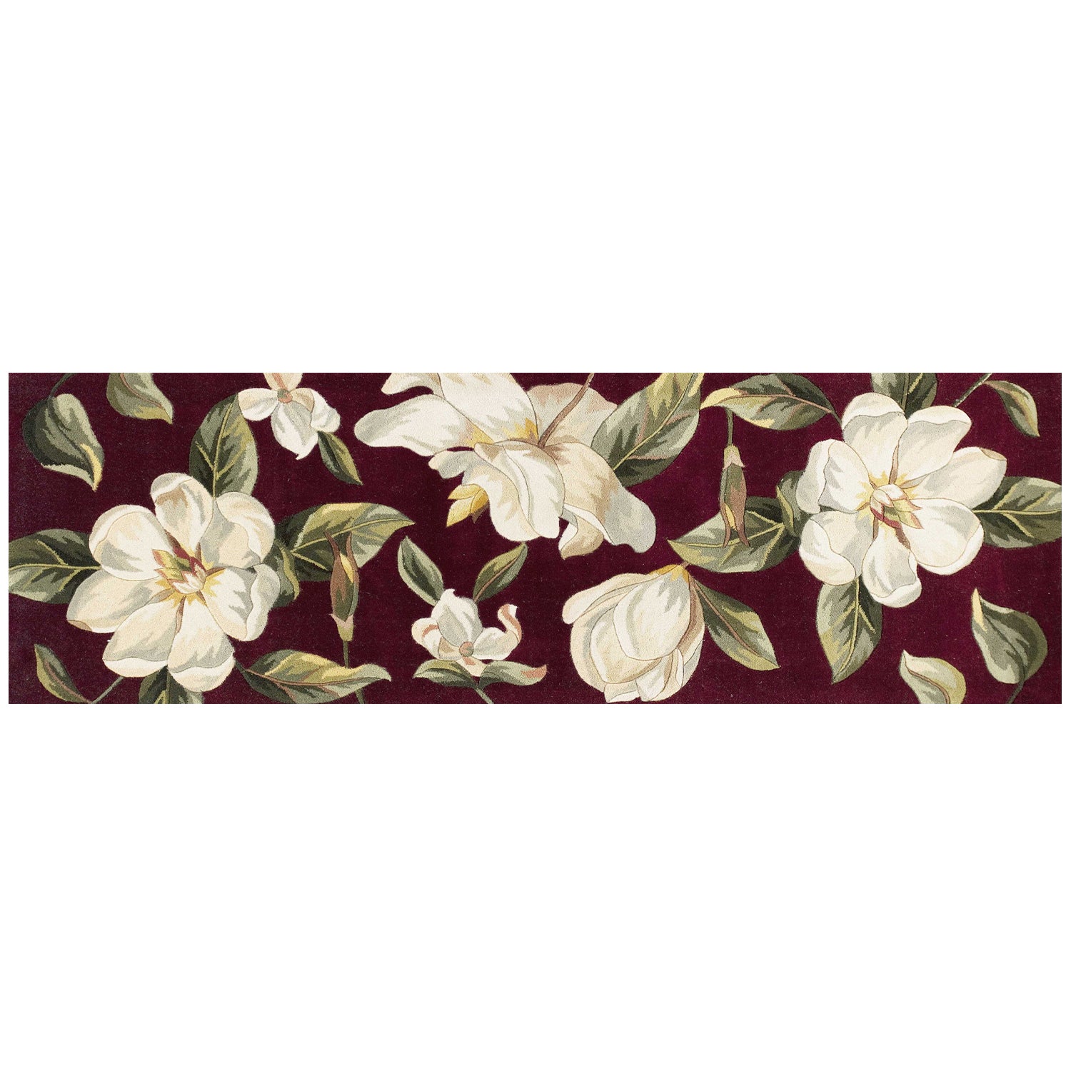 2' x 8'  Runner Wool Red Area Rug