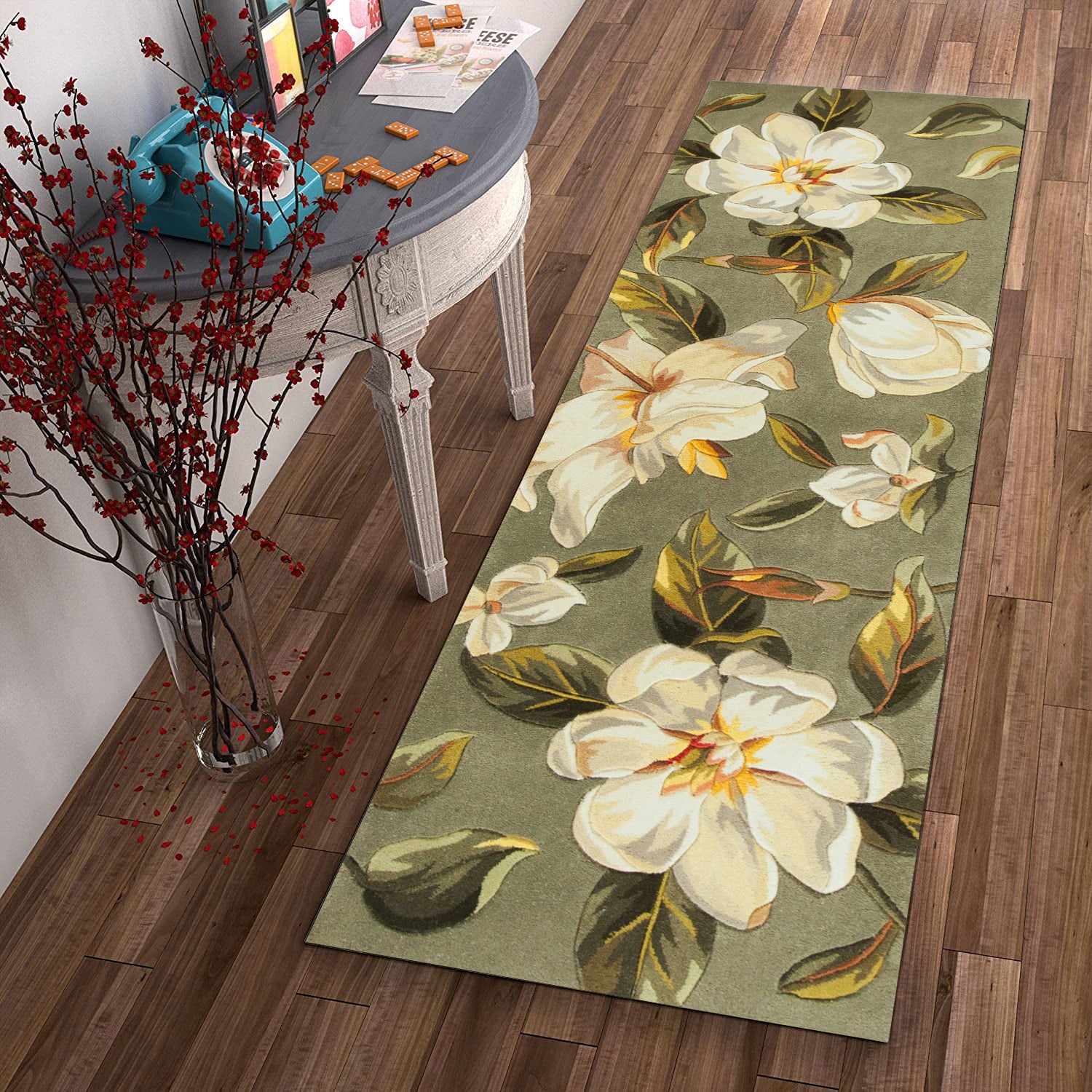 2' x 8'  Runner Wool Sage Area Rug