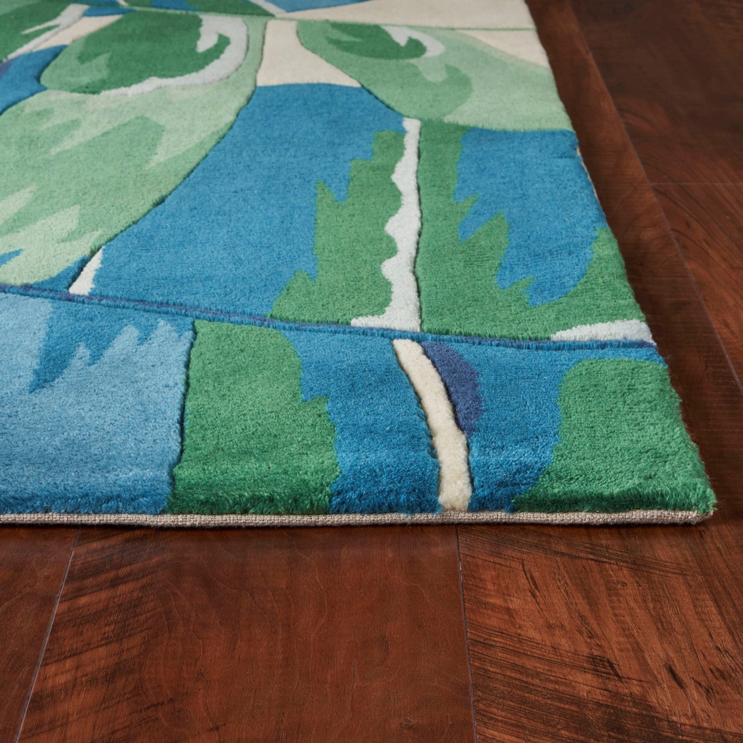 2' x 8'  Runner Wool Ivory or Blue Area Rug