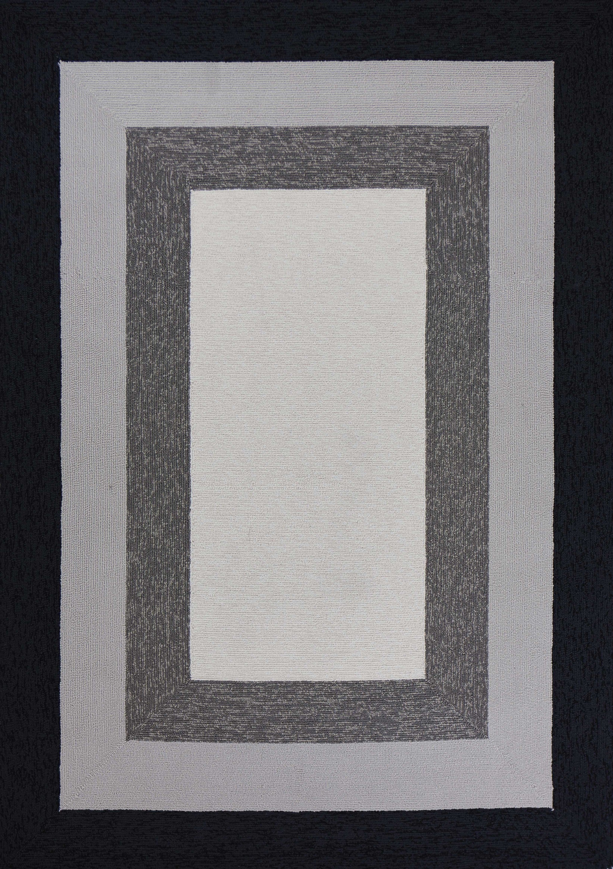 5' x 7'  UV treated Polypropylene Charcoal Area Rug