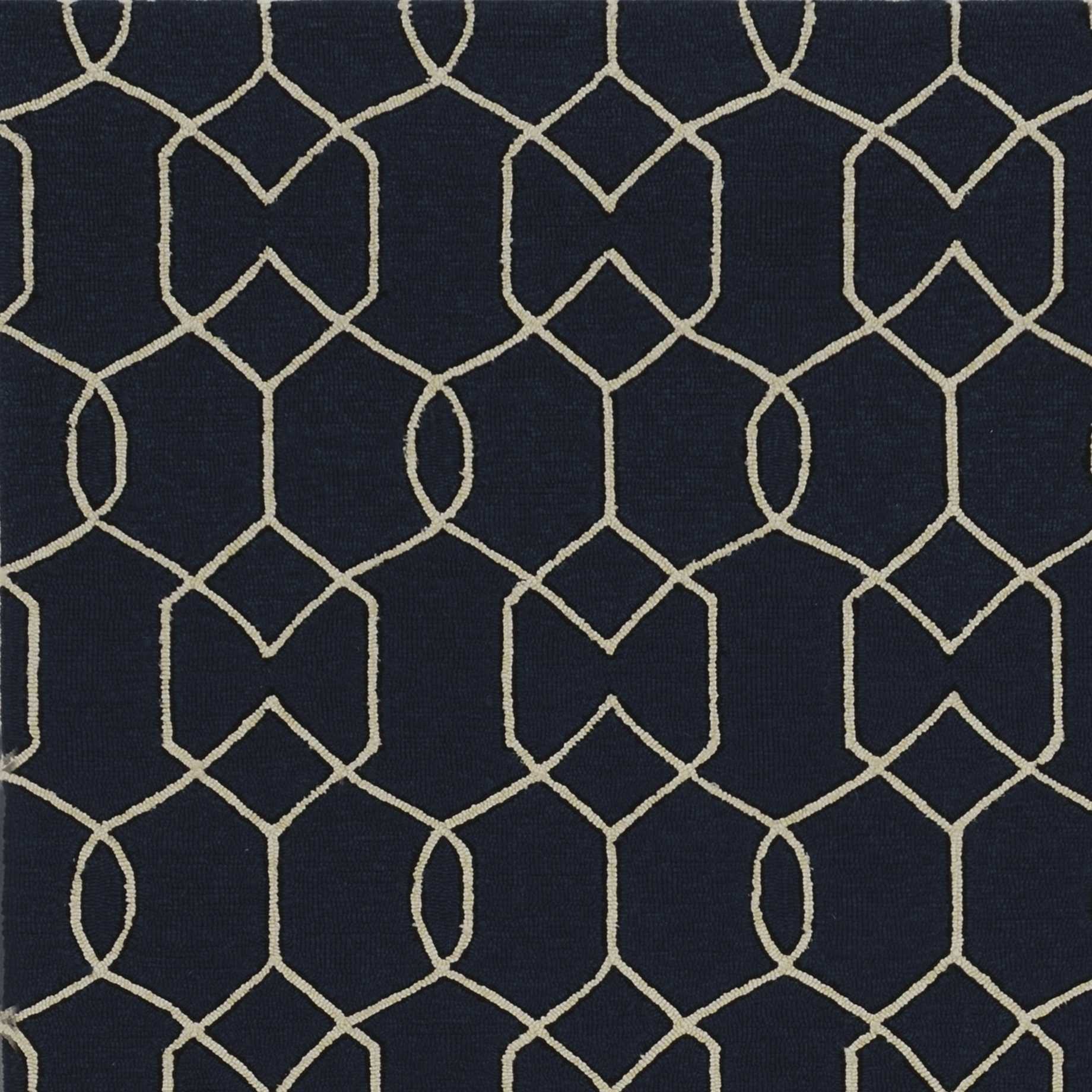 5' x 7'  UV treated Polypropylene Navy Area Rug
