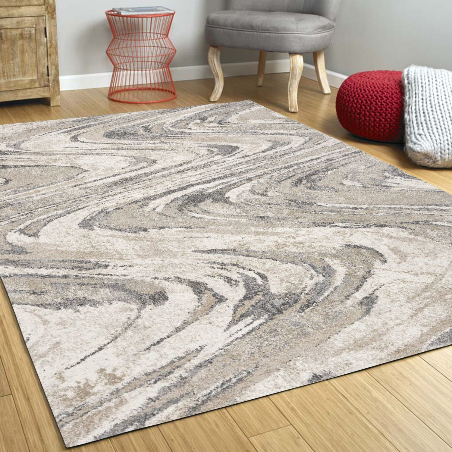 5' x 7'  Polypropylene Natural Area Rug