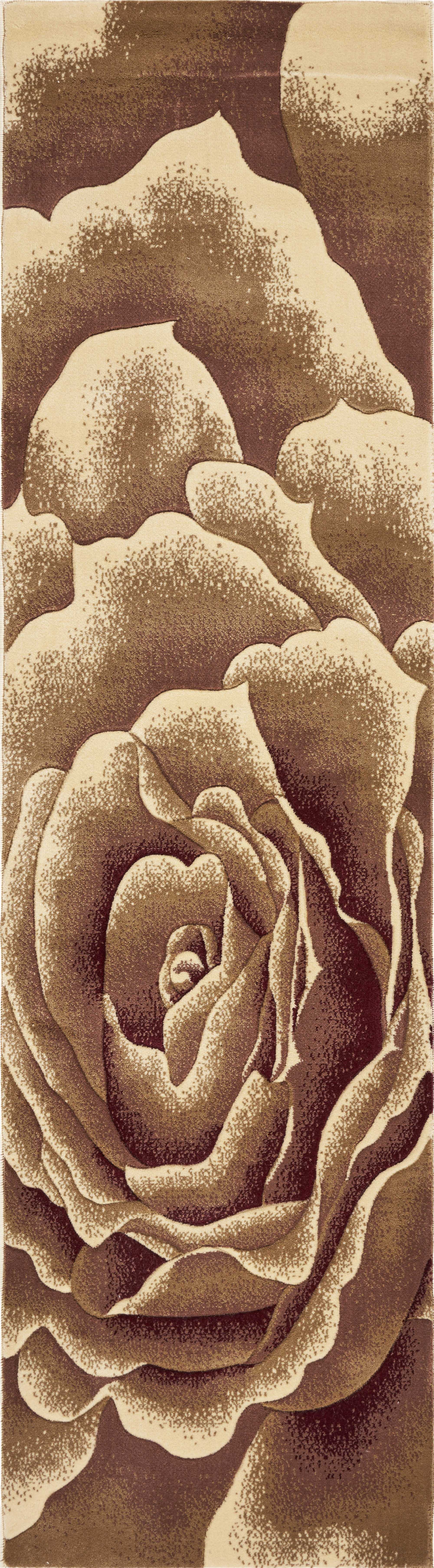 7' Round Polypropylene Ivory Area Rug