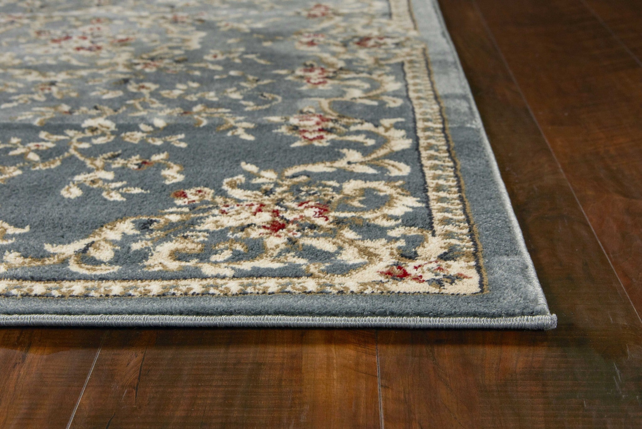 7' x 9'  Polypropylene Slate Blue Area Rug