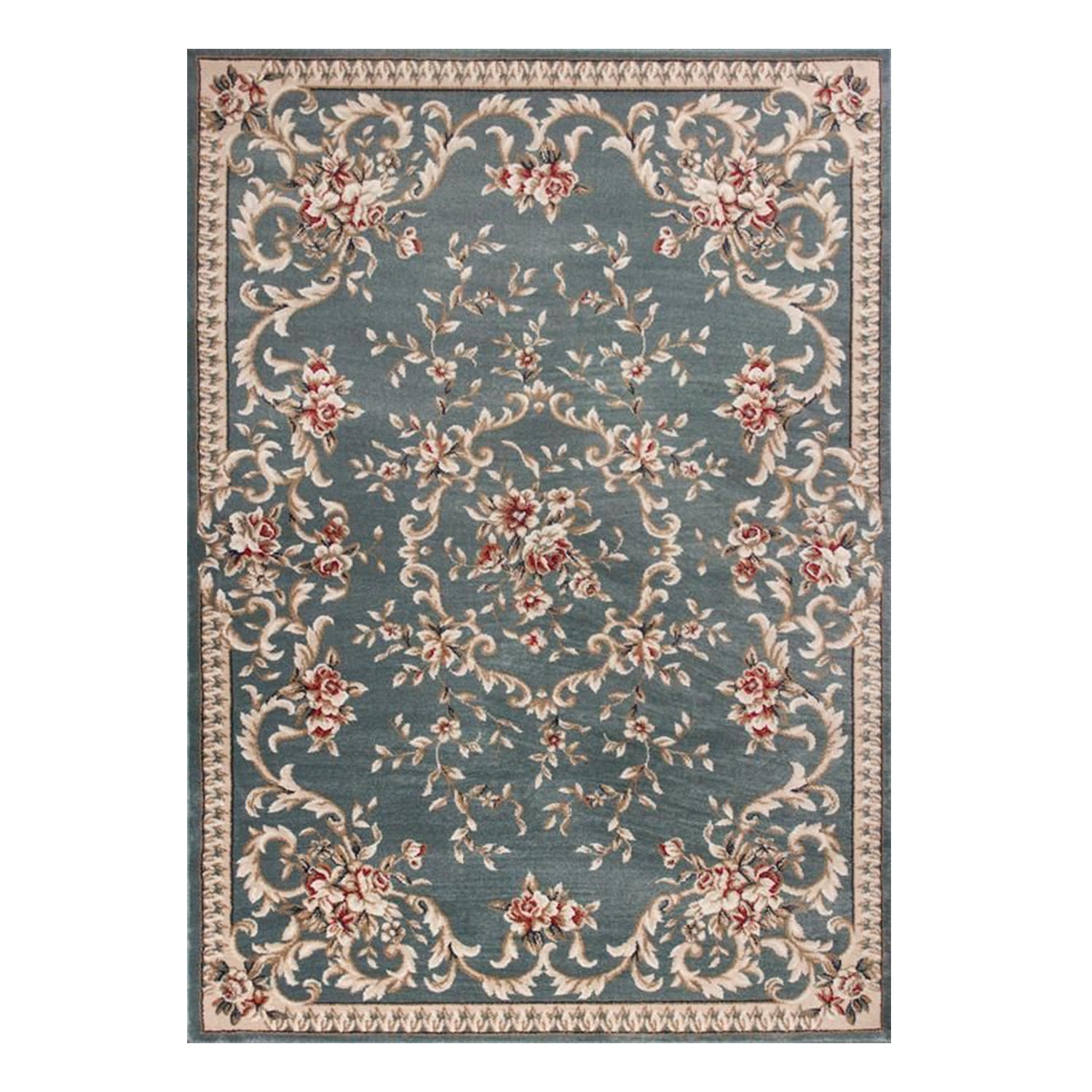 7' x 9'  Polypropylene Slate Blue Area Rug