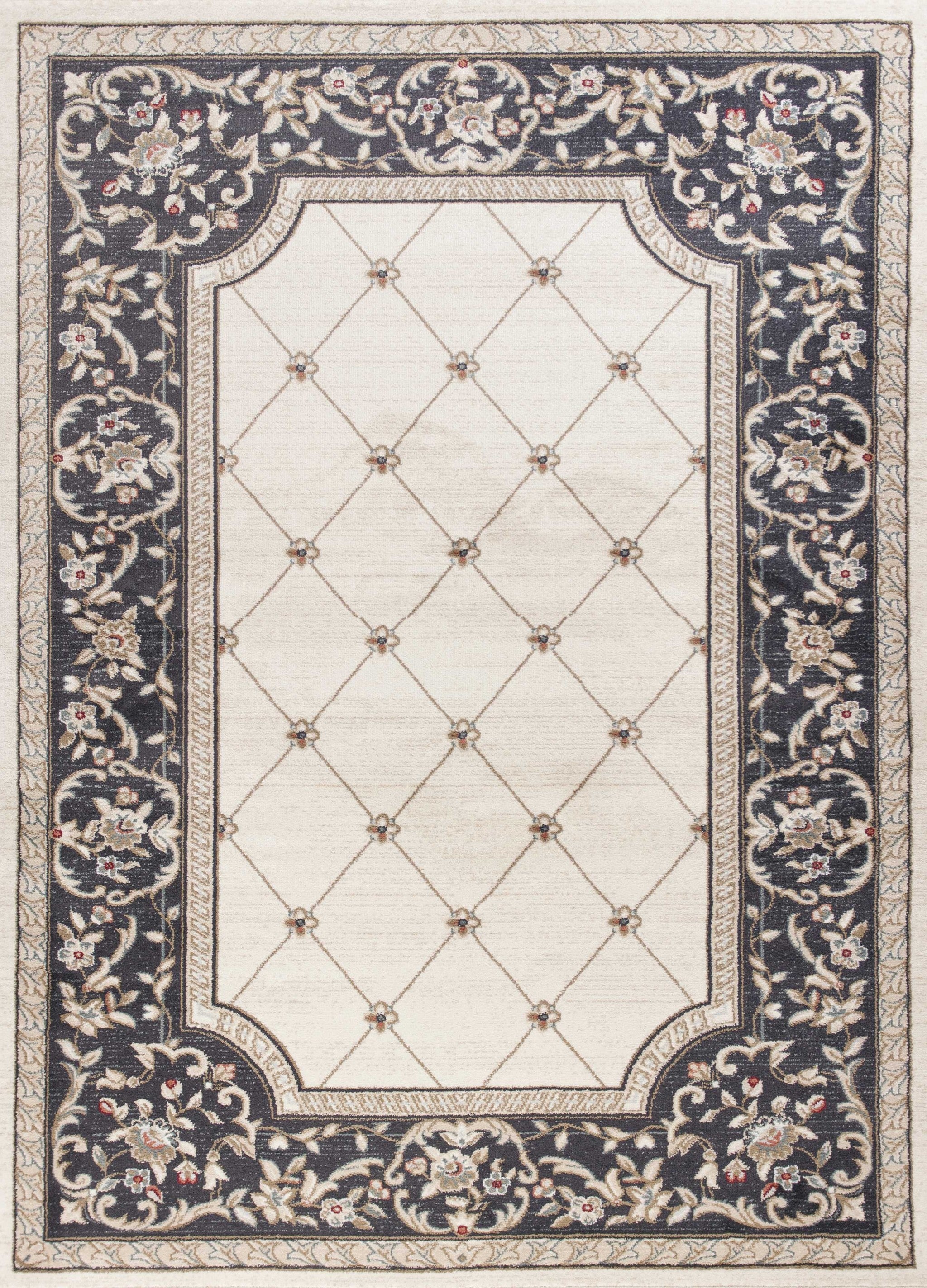 7' x 9'  Polypropylene Ivory or Grey Area Rug