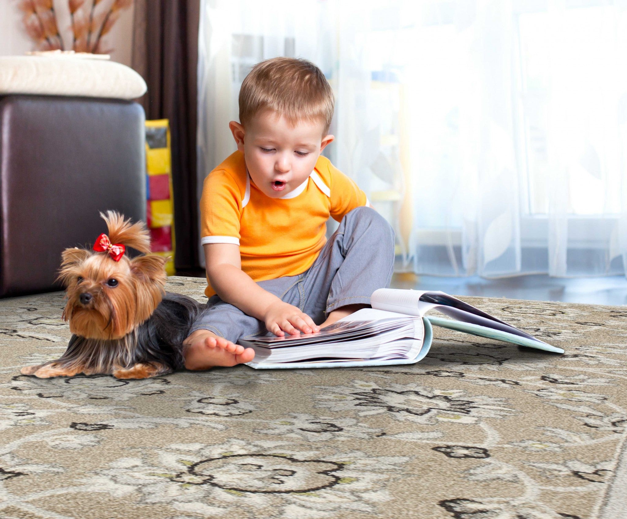 7' x 10'  UV treated Polypropylene Beige or  Grey Area Rug