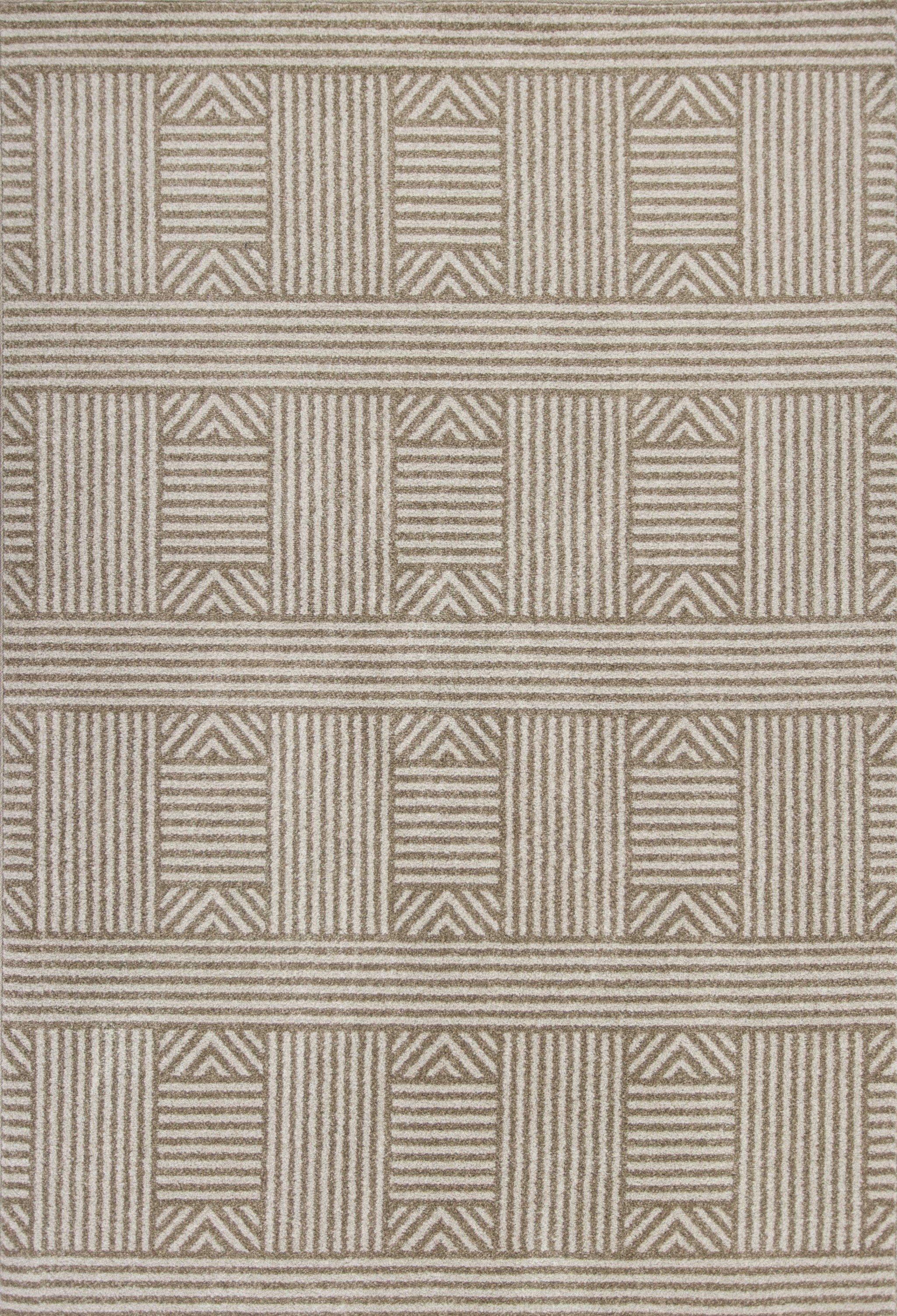 7' x 10'  UV treated Polypropylene Beige Area Rug
