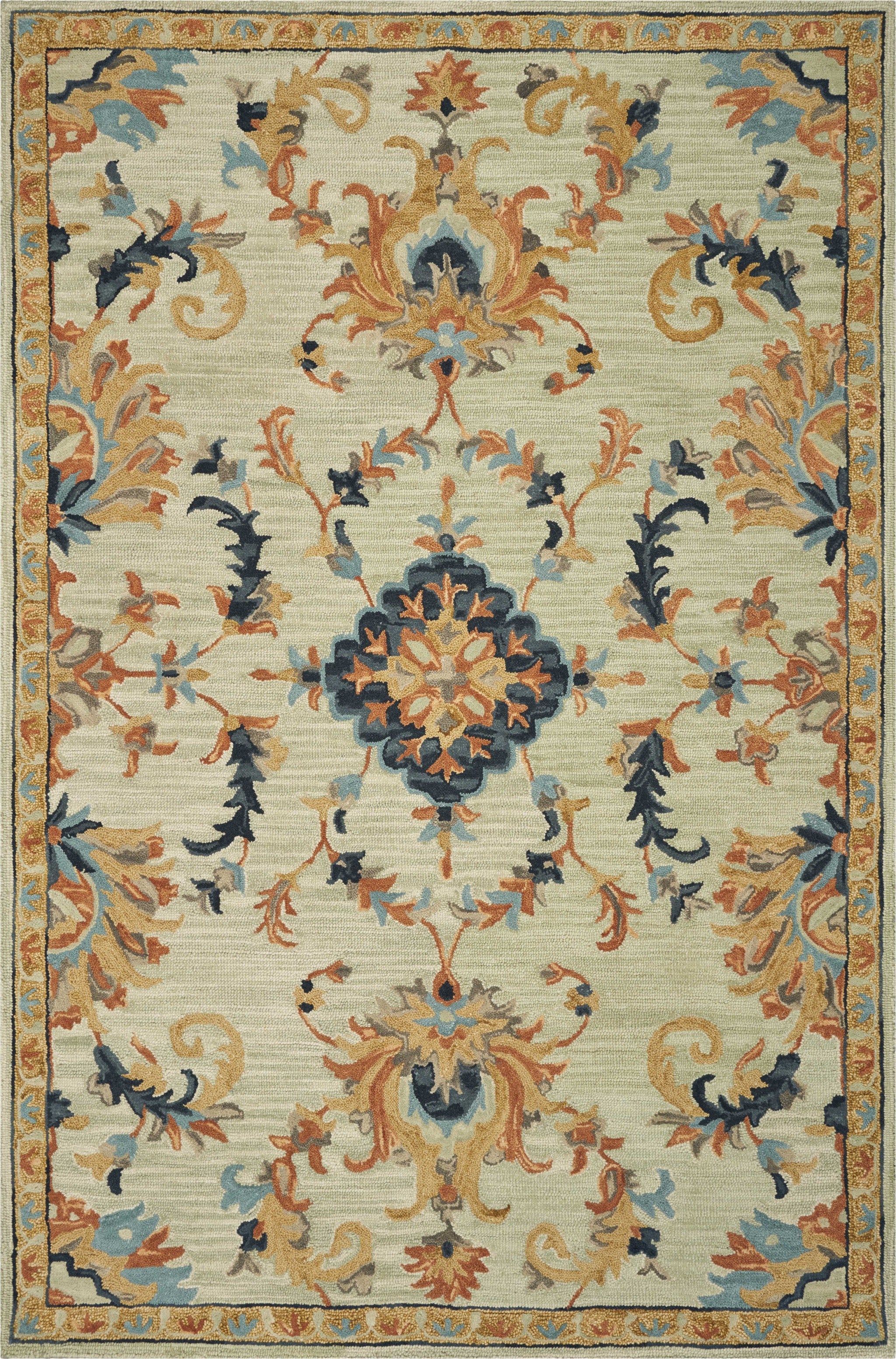 5 x 7 6" Wool Mint Area Rug