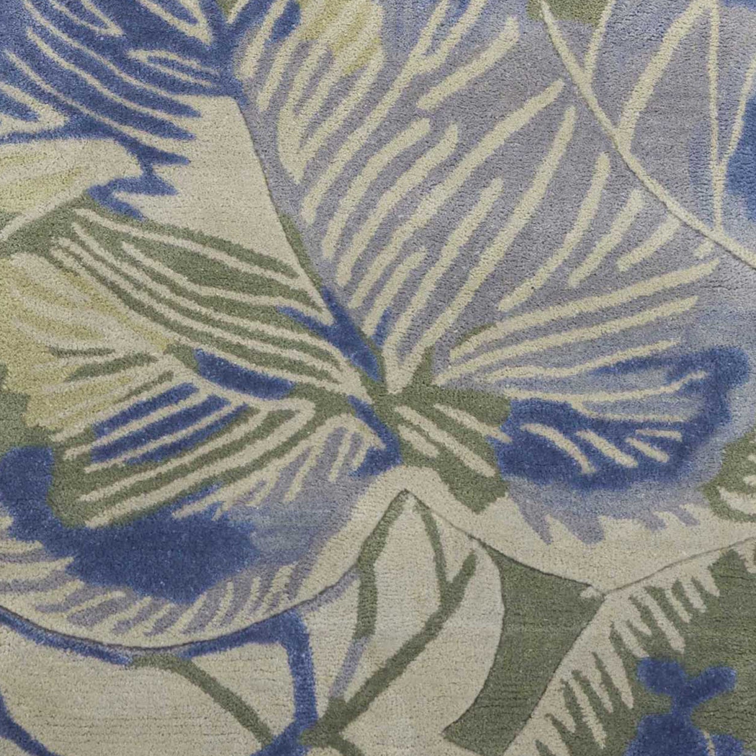 2' x 10' Runner Wool Blue or  Green Area Rug