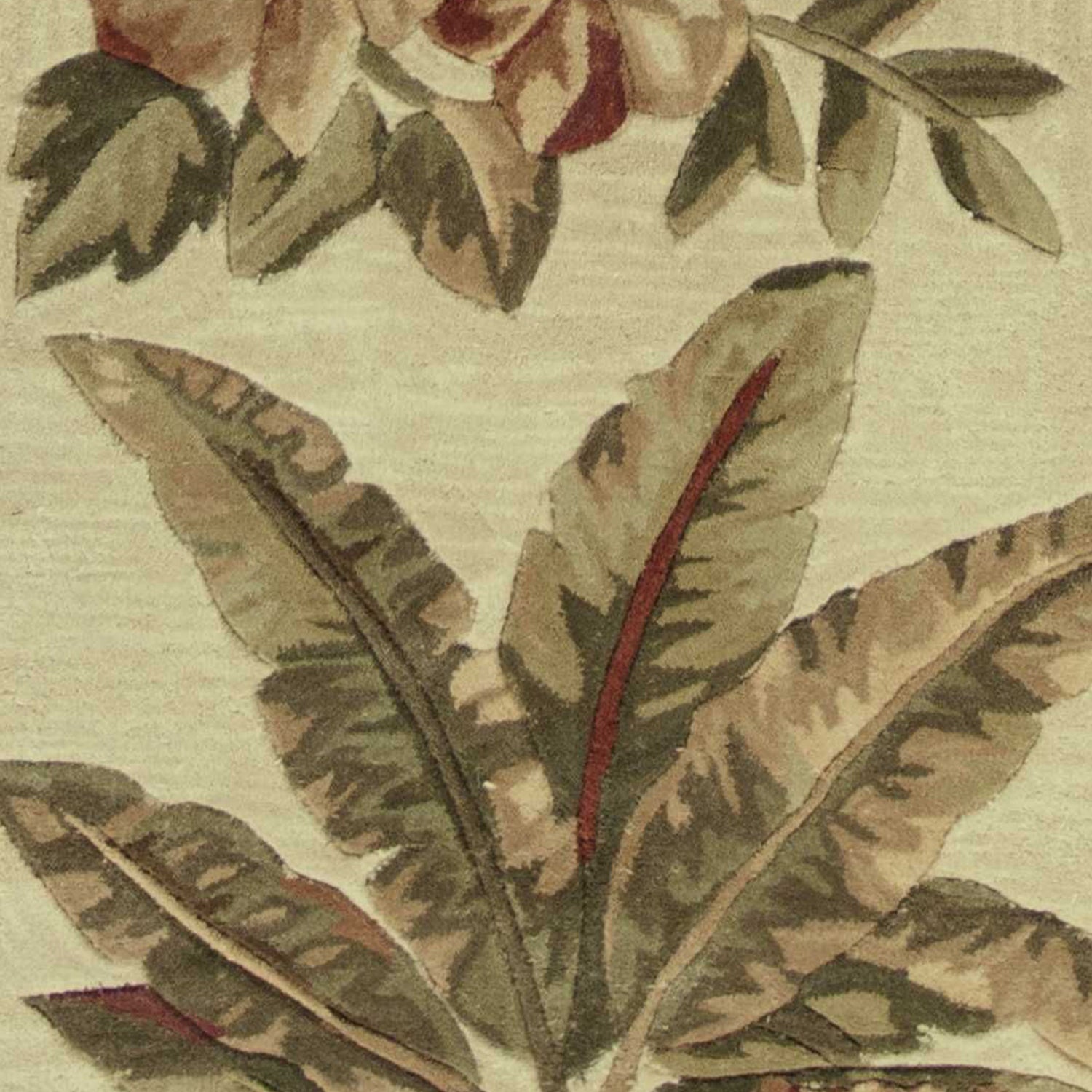 2' x 10' Runner Wool Ivory  Area Rug