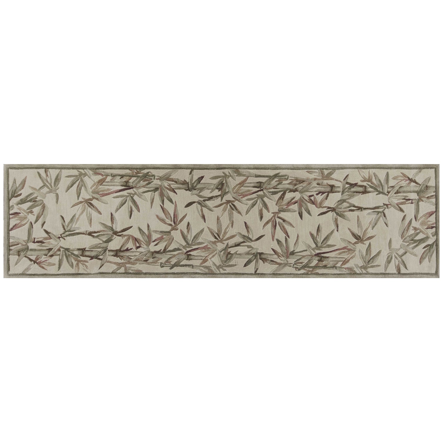 2' x 10' Runner Wool Ivory  Area Rug