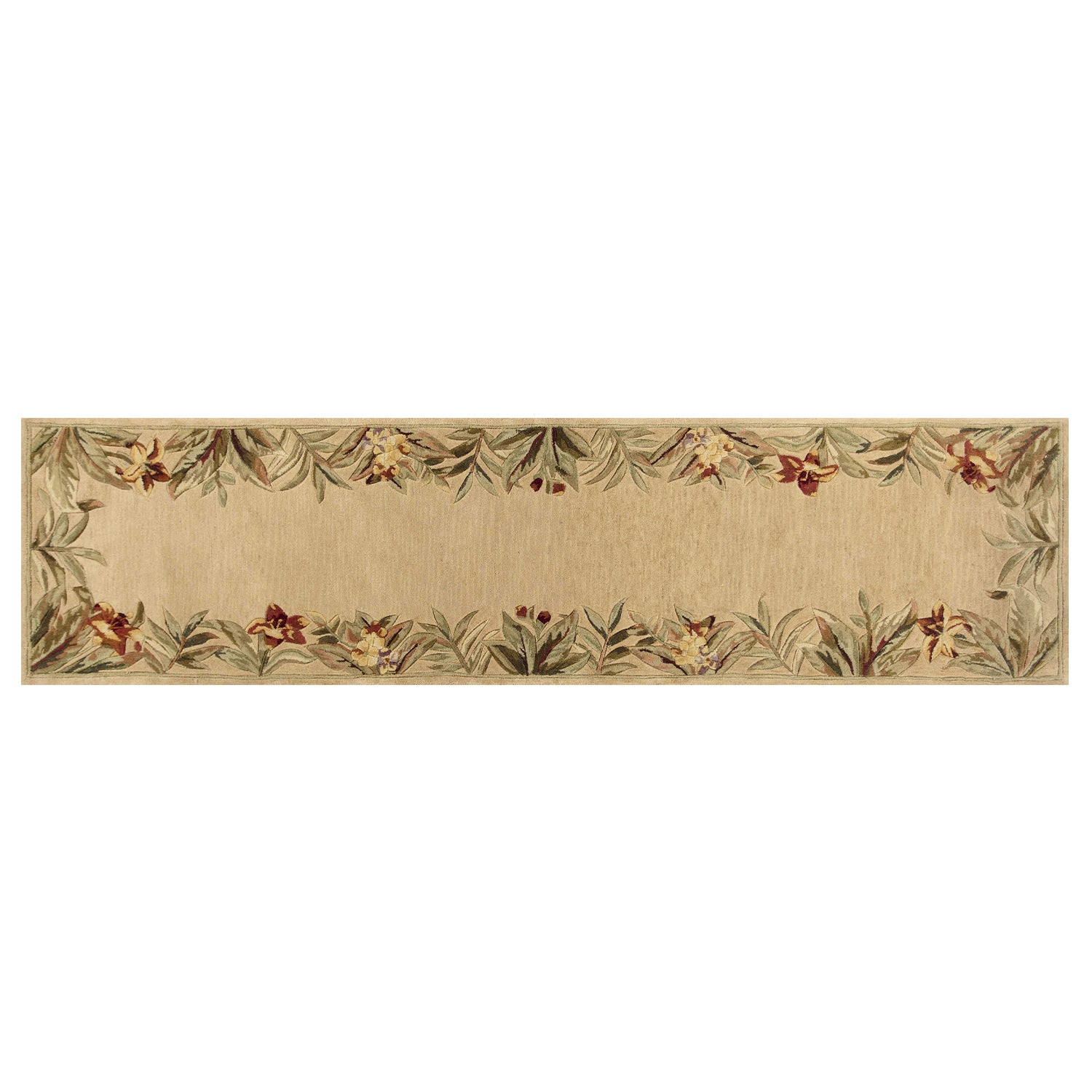 2' x 10' Runner Wool Ivory  Area Rug