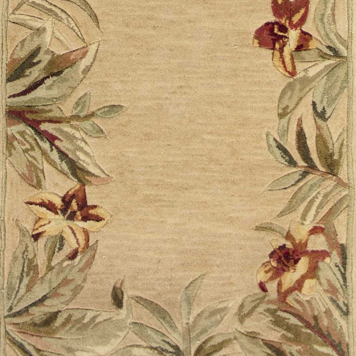 2' x 10' Runner Wool Ivory  Area Rug