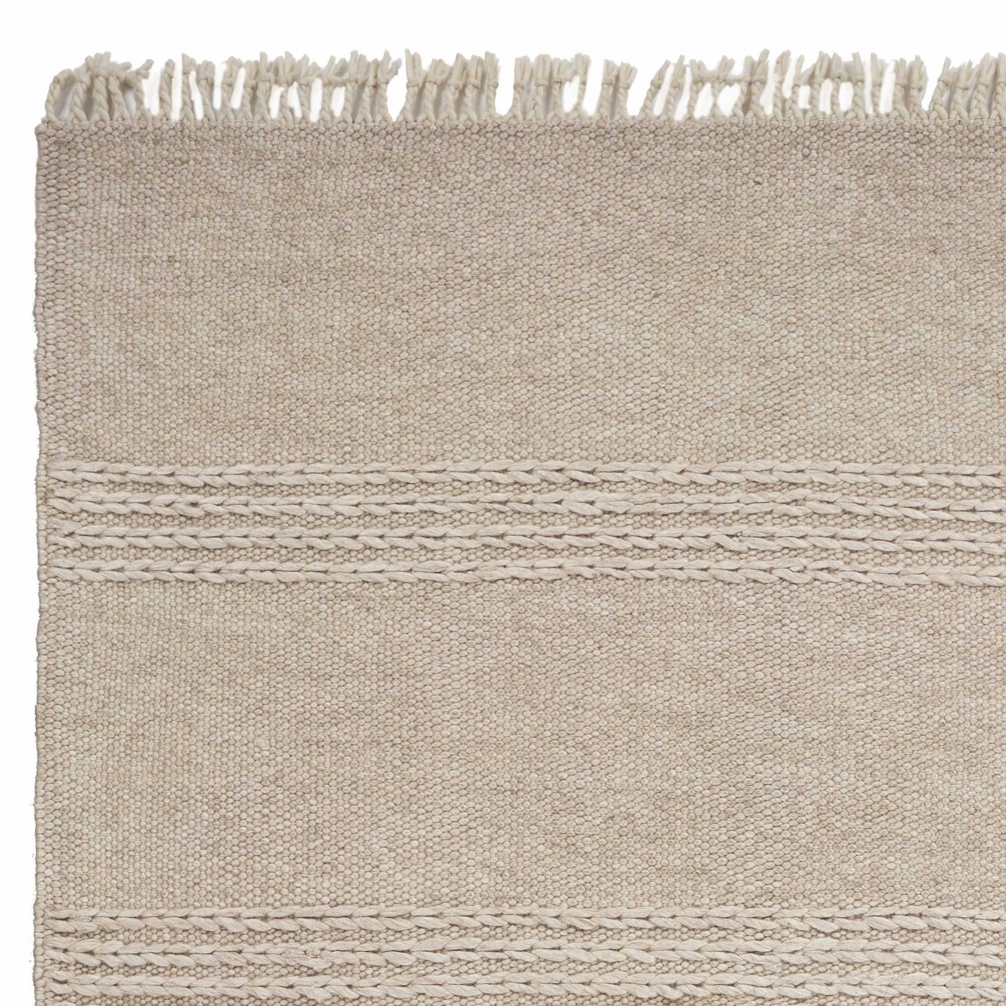 5 x 8  Wool Natural Area Rug
