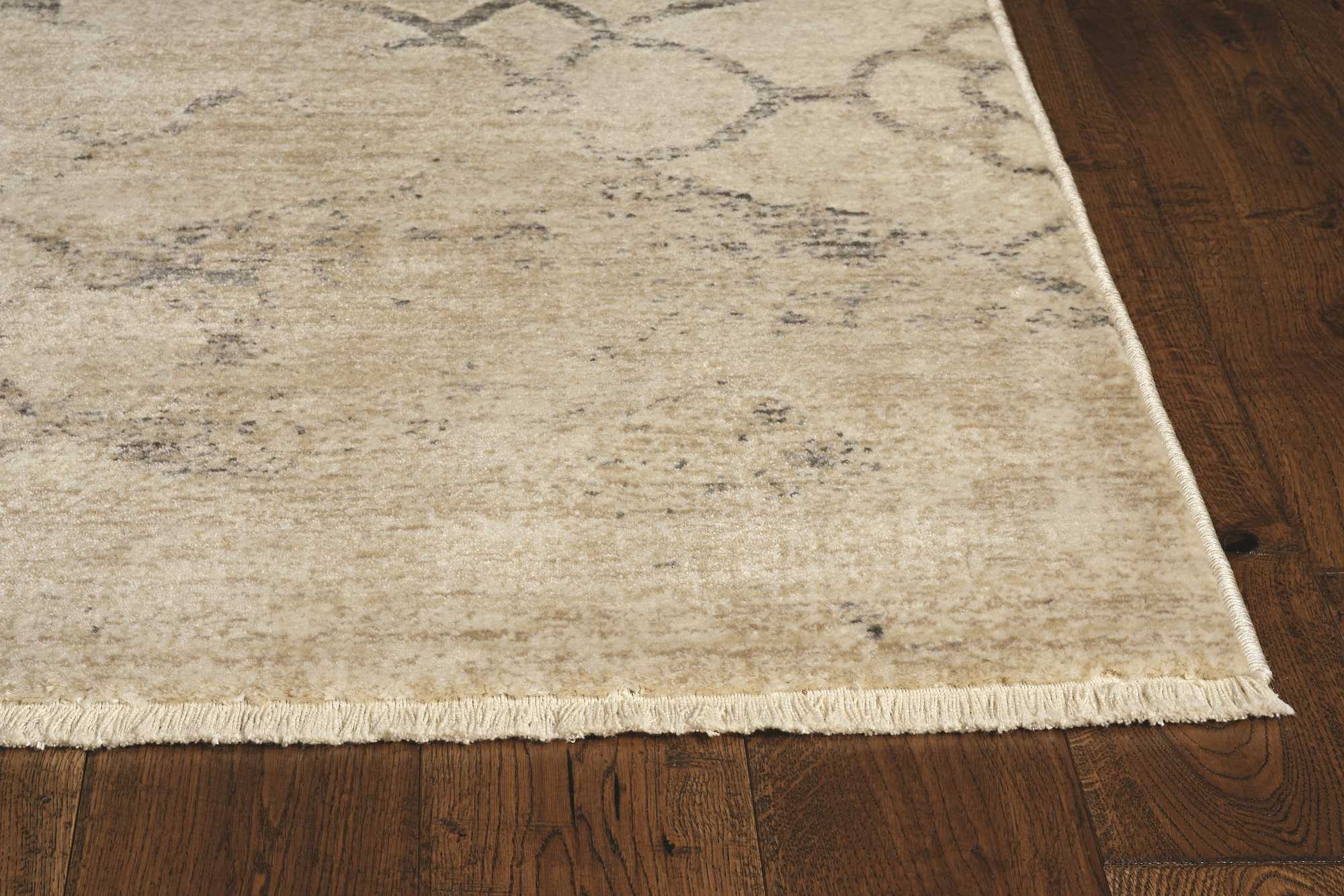 7' Round Polyester Sand Area Rug