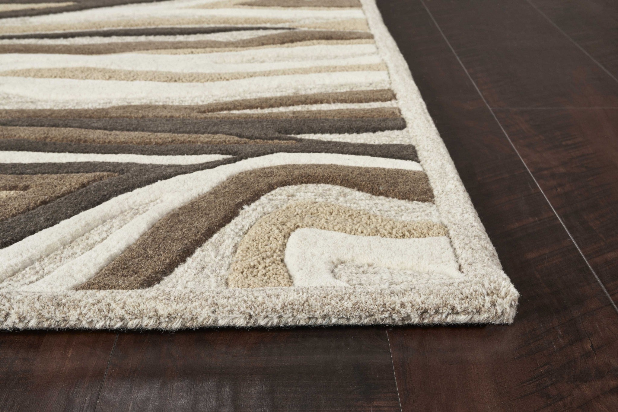 5' x 8'  Wool Natural Area Rug