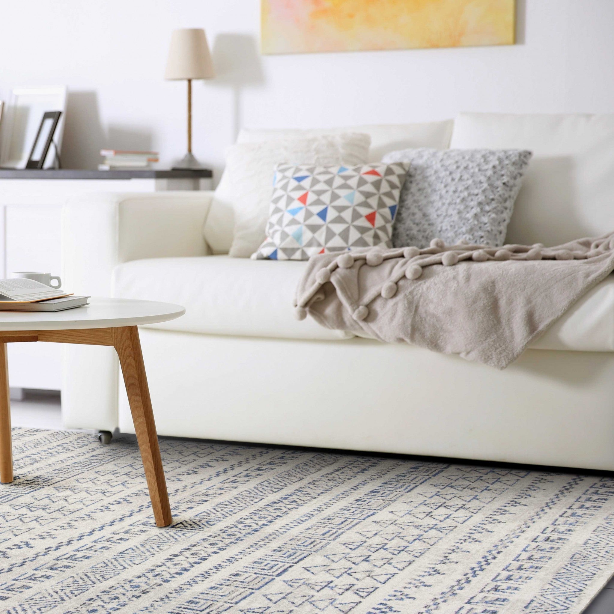 6' x 9'  Polypropylene Ivory  Area Rug