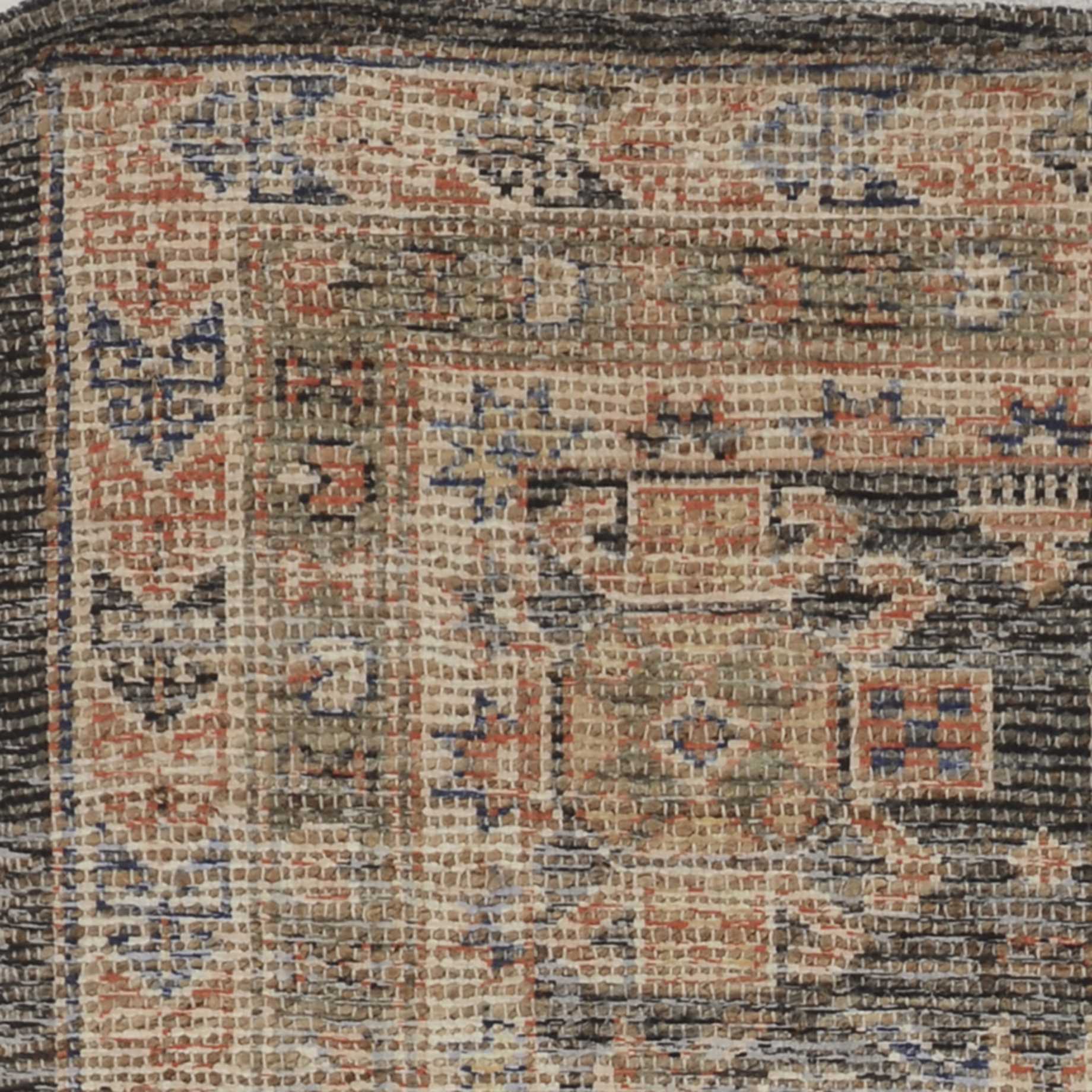7' x 9'  Jute Charcoal Area Rug