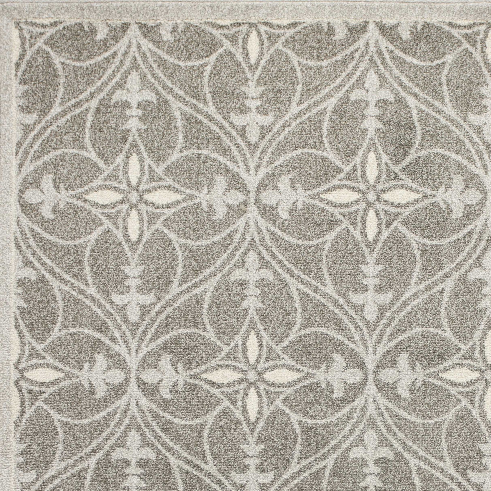 23" x 45" UV treated Polypropylene Grey Area Rug