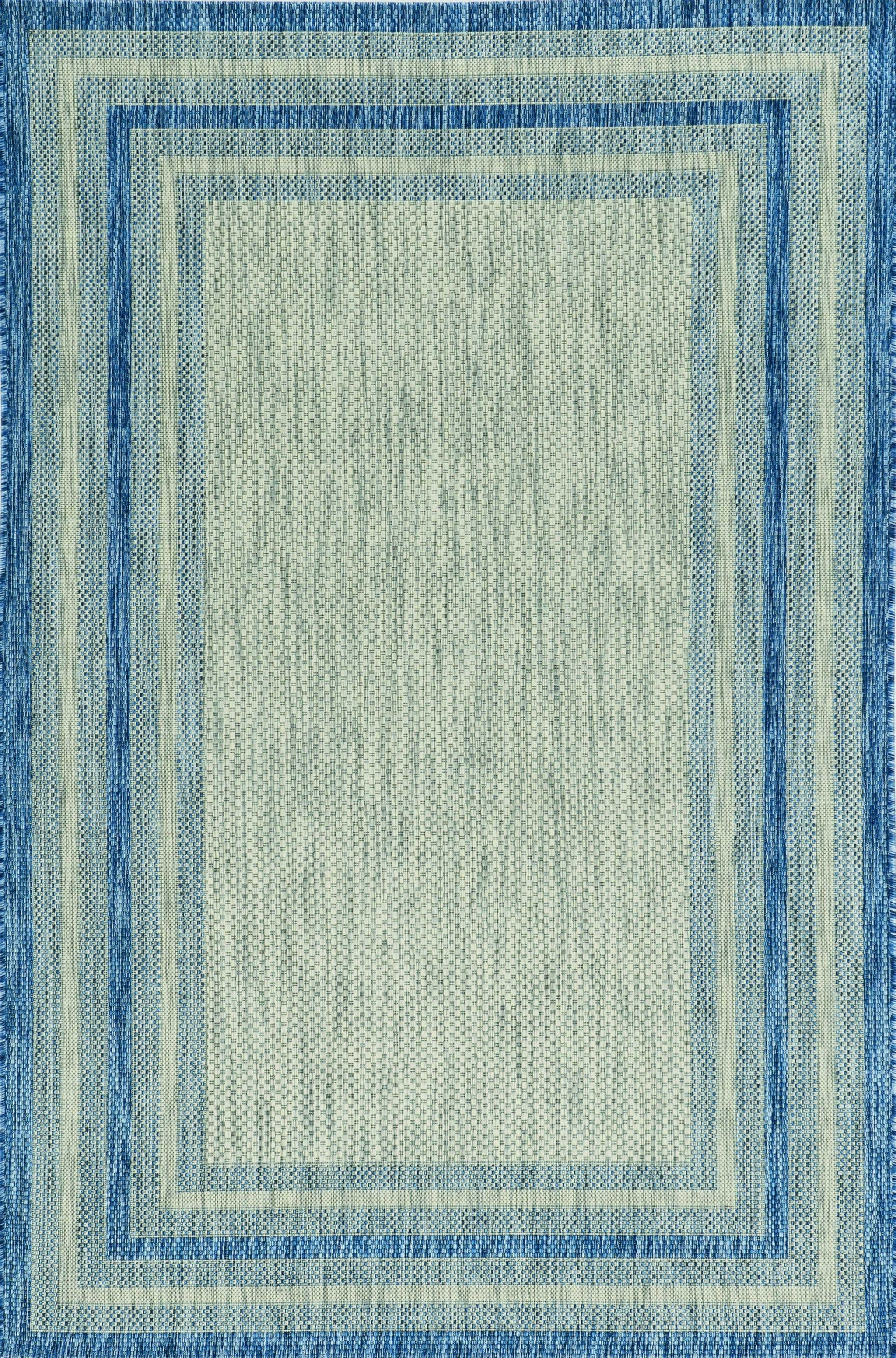47" X 31" UV treated Polypropylene Grey or  Denim Area Rug
