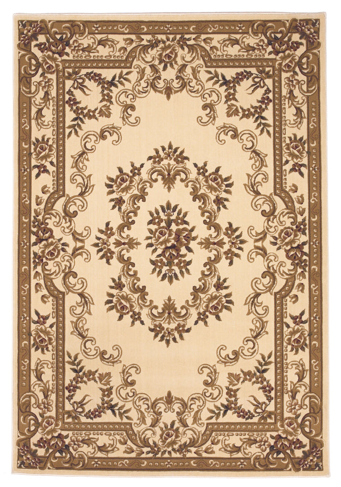 20" x 31" Polypropylene Ivory Area Rug