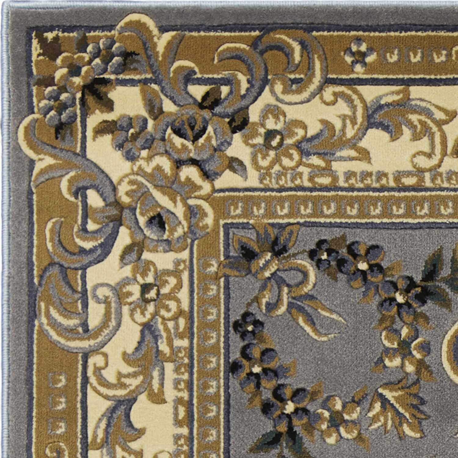 20" x 31" Polypropylene Slate Blue Area Rug