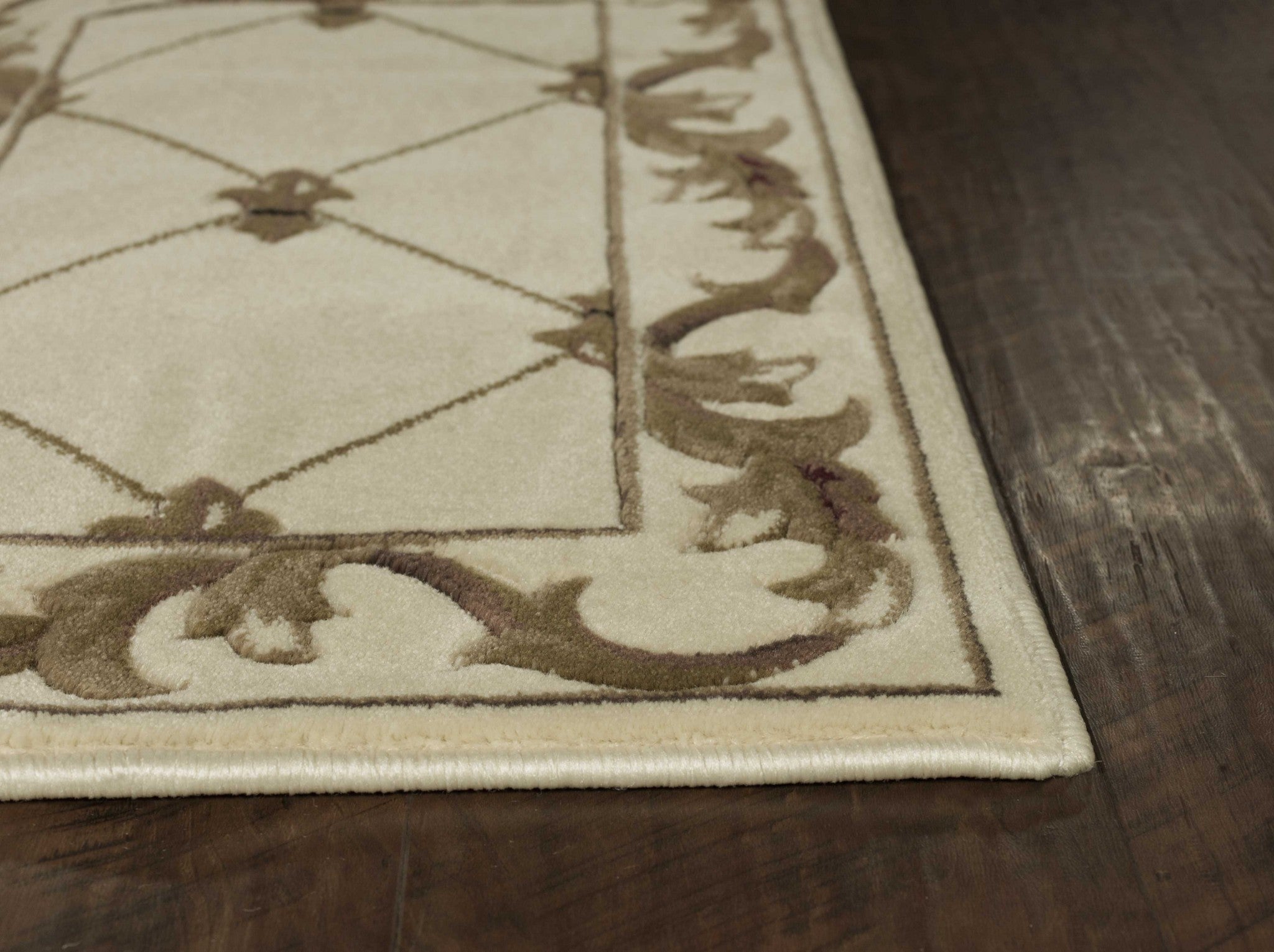 20" x 31" Polypropylene Ivory Area Rug