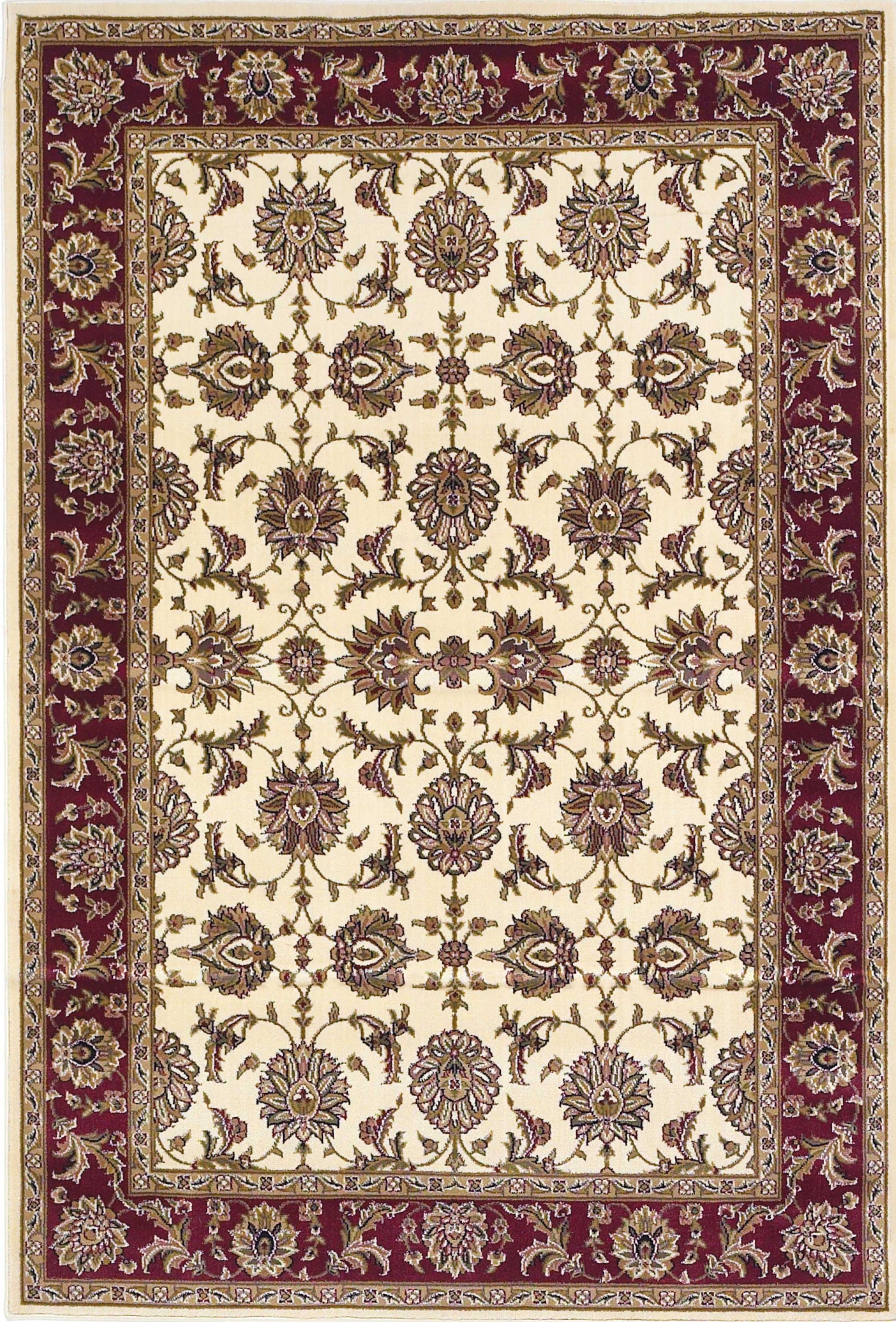 2' x 3' Polypropylene Ivory or Red Area Rug