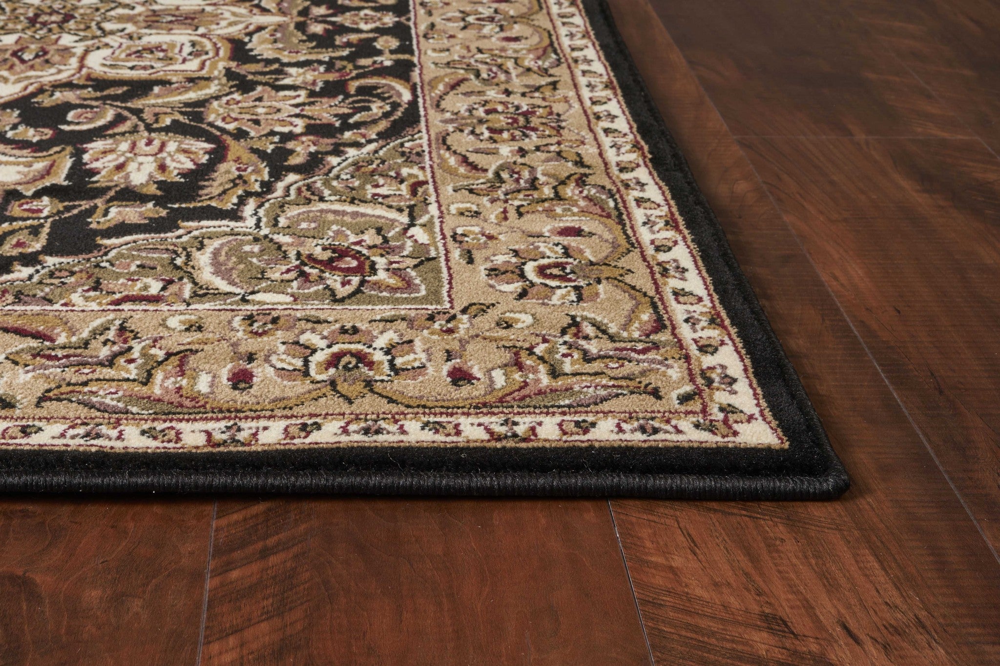 2' x 3' Polypropylene Black or Beige Area Rug