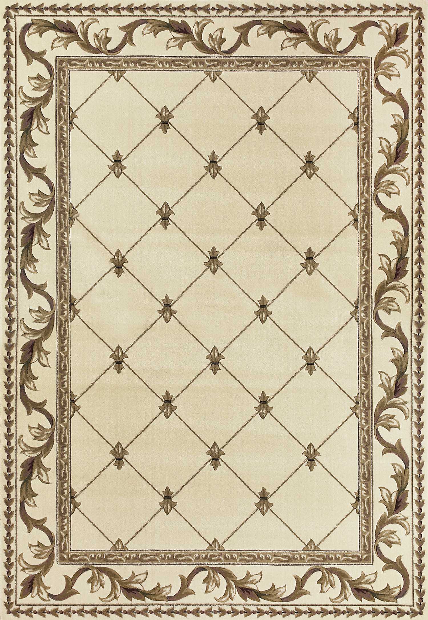 2' x 3' Polypropylene Ivory Area Rug