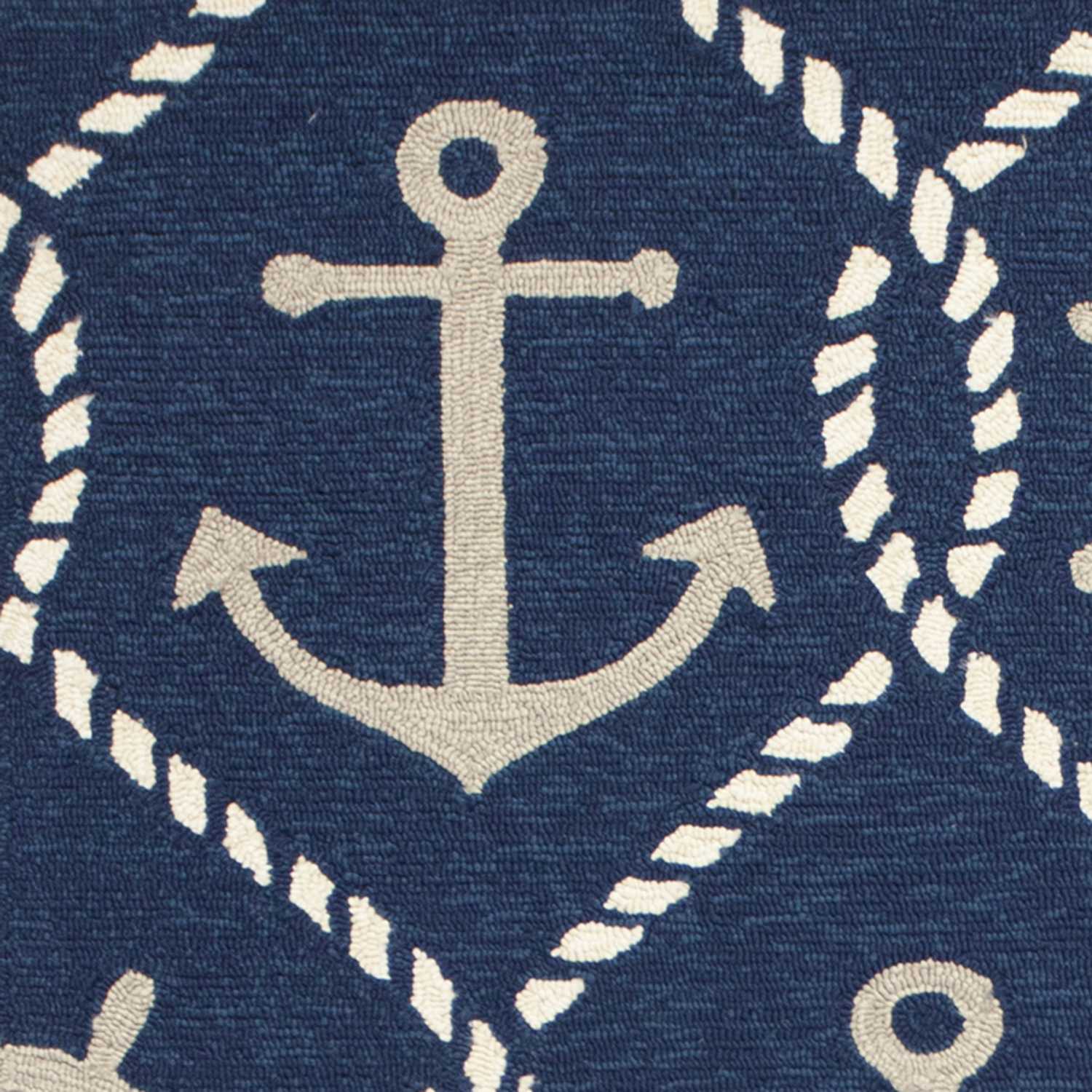 2' x 3' UV treated Polypropylene Navy Area Rug