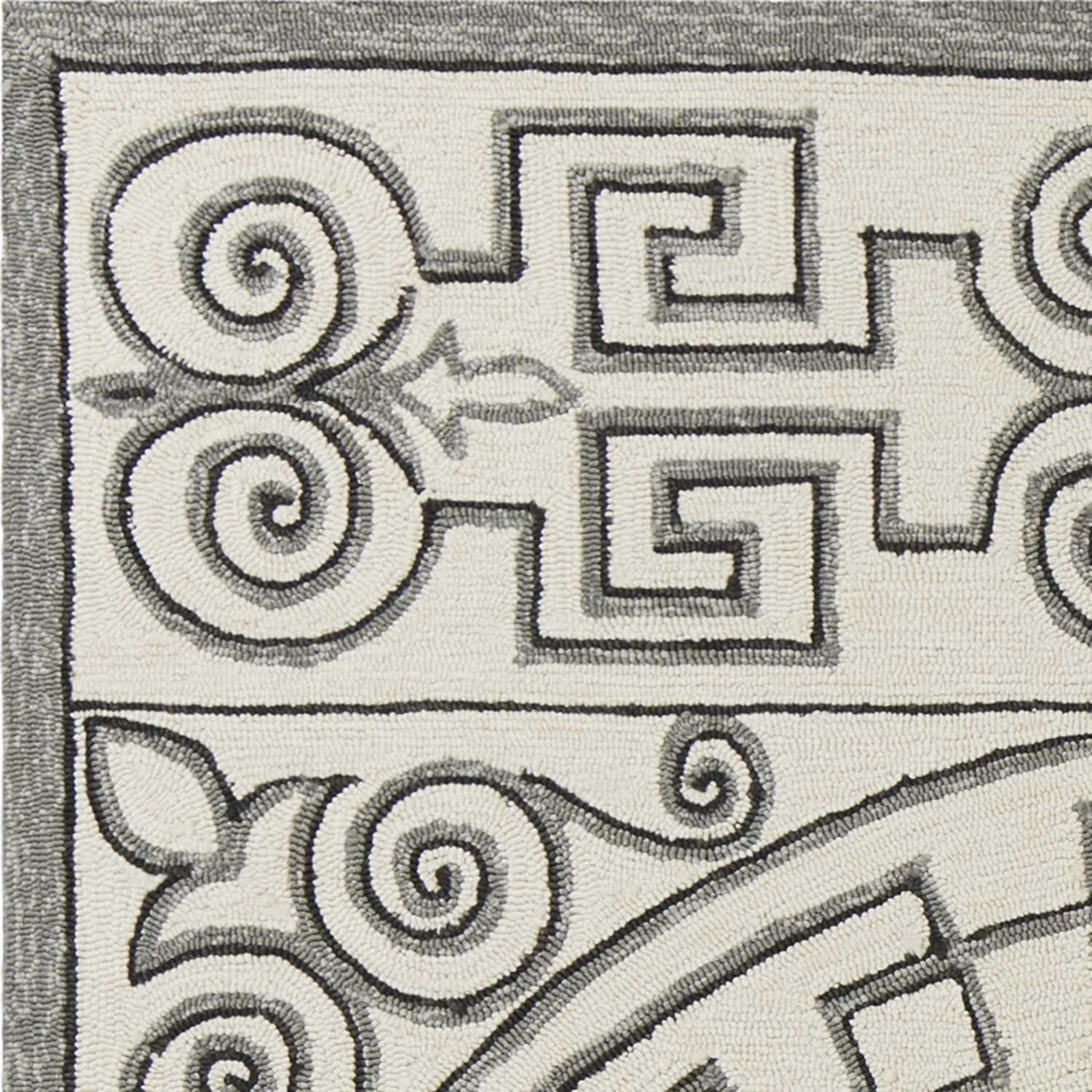 2' x 3' UV treated Polypropylene Ivory or Grey Area Rug