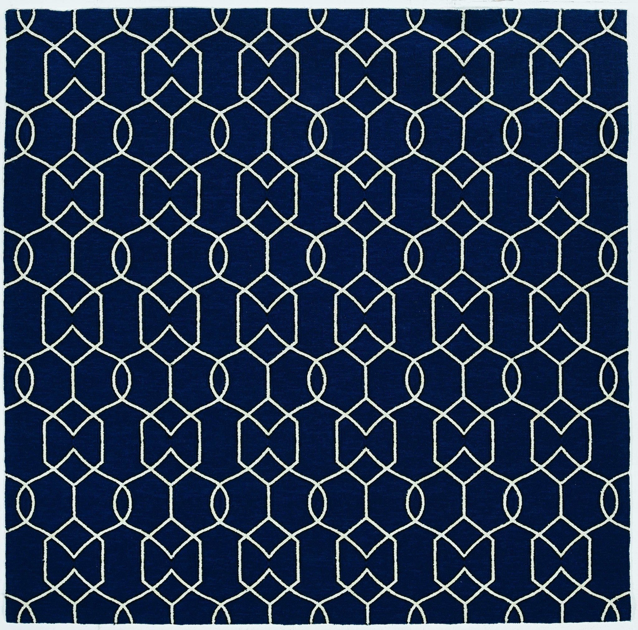 21" x 34" UV treated Polypropylene Navy Area Rug