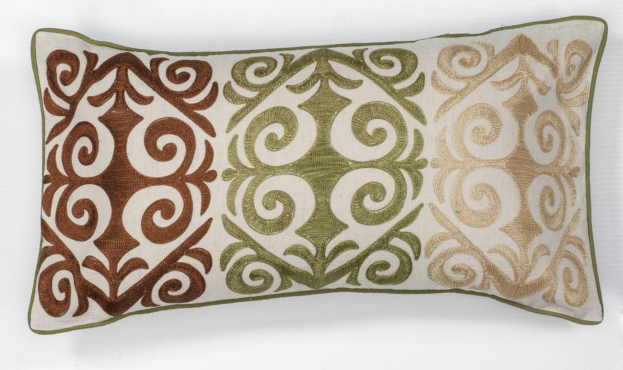 12" x 20" Cotton Ivory or Multicol or  Pillow