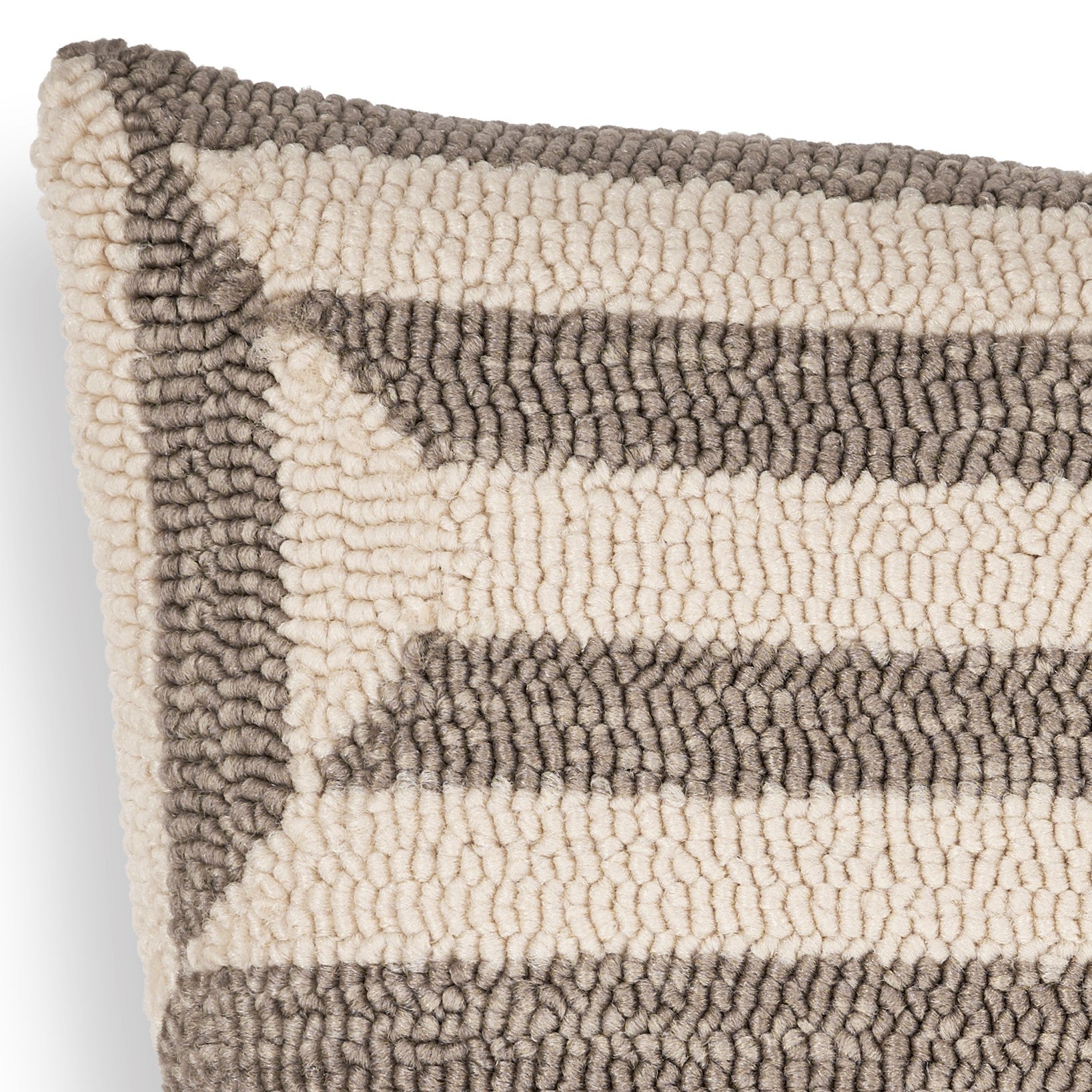 Casual Square Oatmeal Stripe Accent Pillow