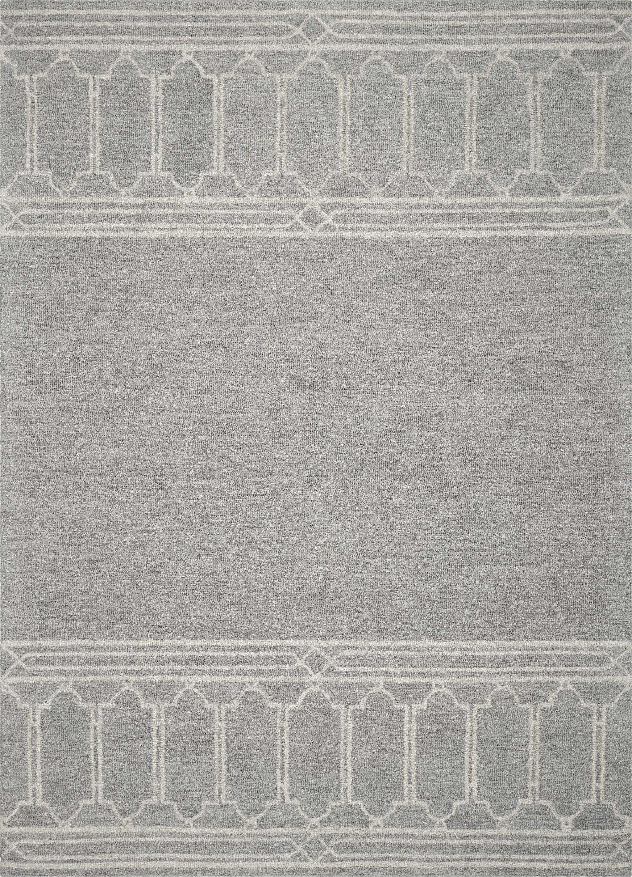 27" X 45" Wool Grey Area Rug