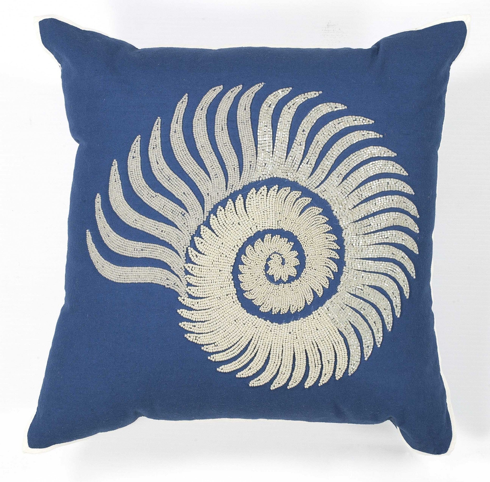 18" x 18" Cotton Blue or  White Pillow