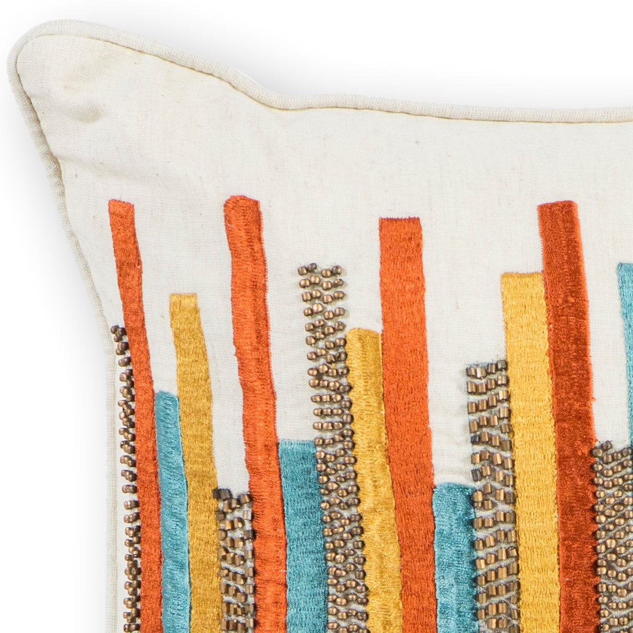 18" x 18" Cotton Teal or  Gold Pillow